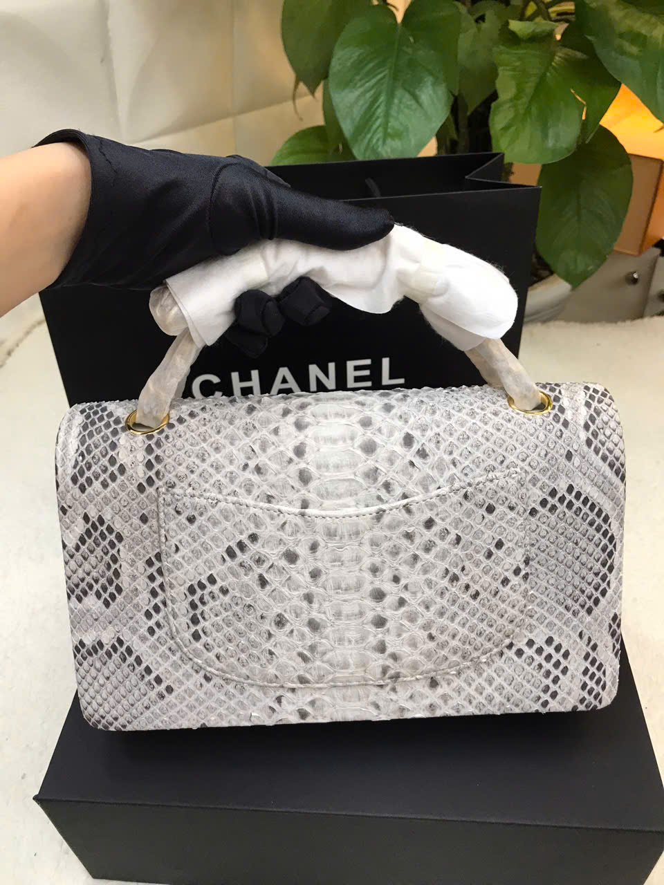 Túi Chanel Classic Vip Da Rắn Size 25cm