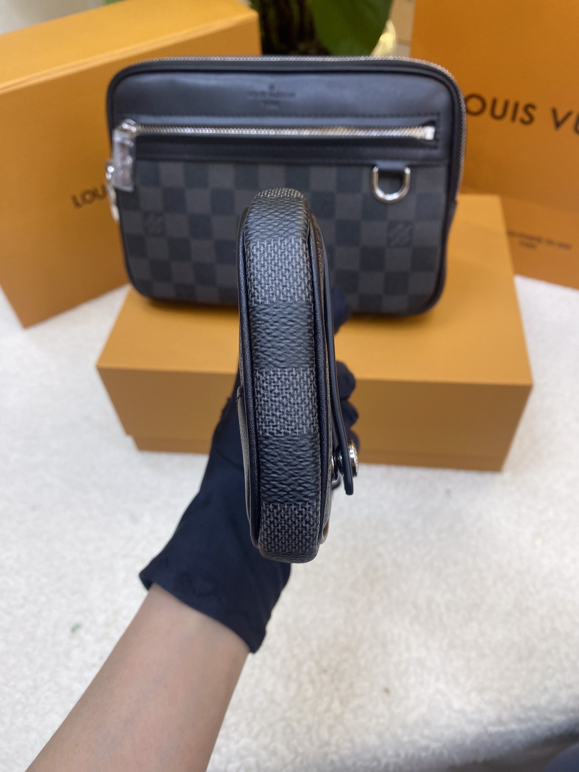 Túi LV Scott Messenger Damier Black Siêu Cấp Size 23cm N50018