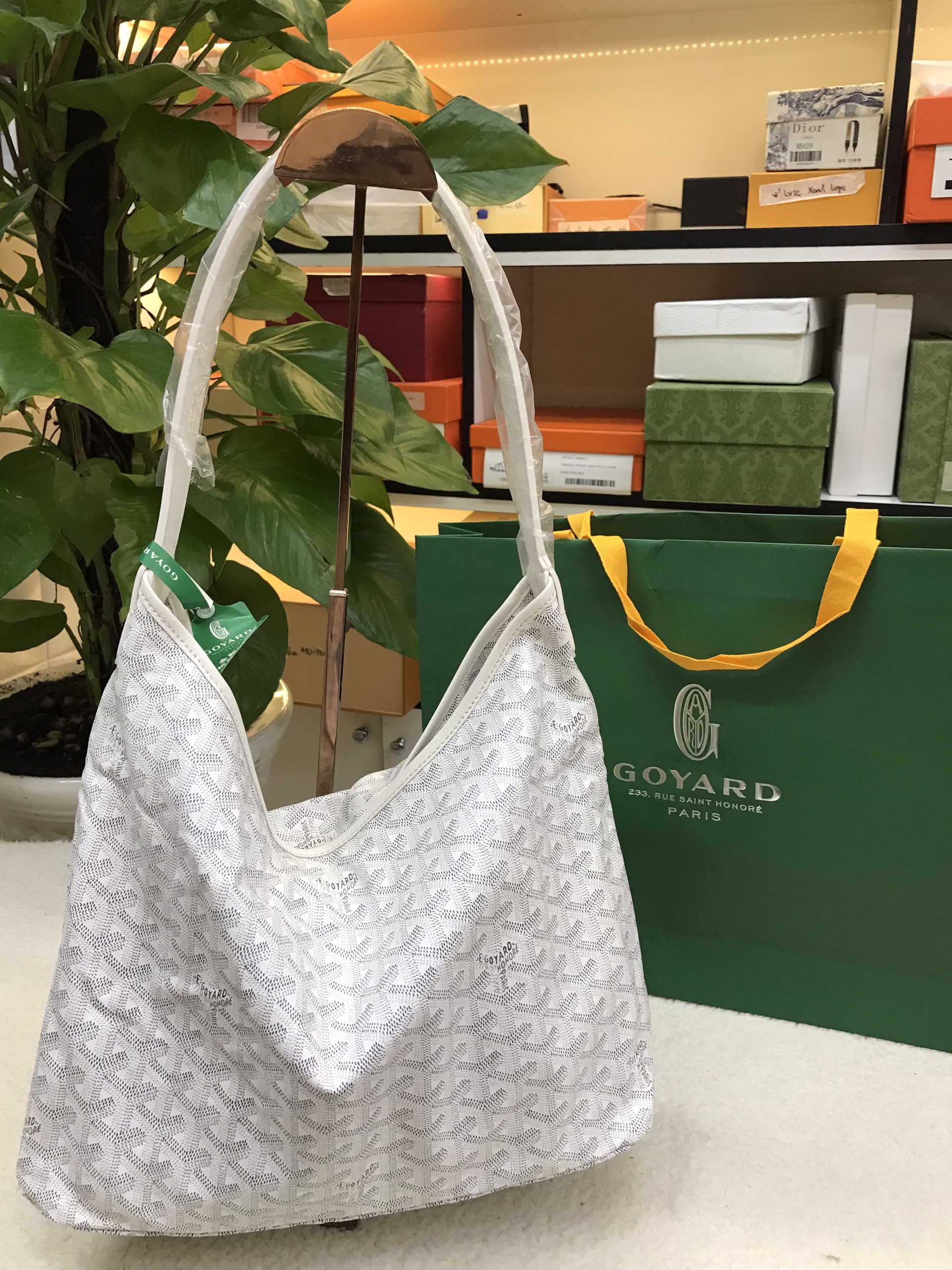 Túi Xách Goyard Bohème Hobo Siêu Cấp Màu Trắng Size 26cm