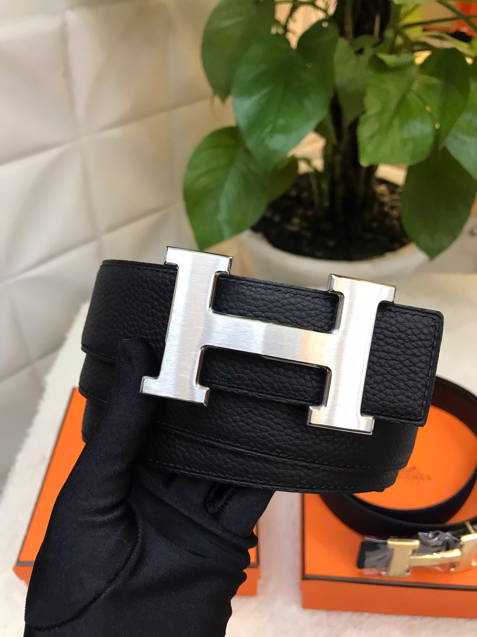 Thắt Lưng Hermes Constance Belt Siêu Cấp Khóa Bạc Size 38mm