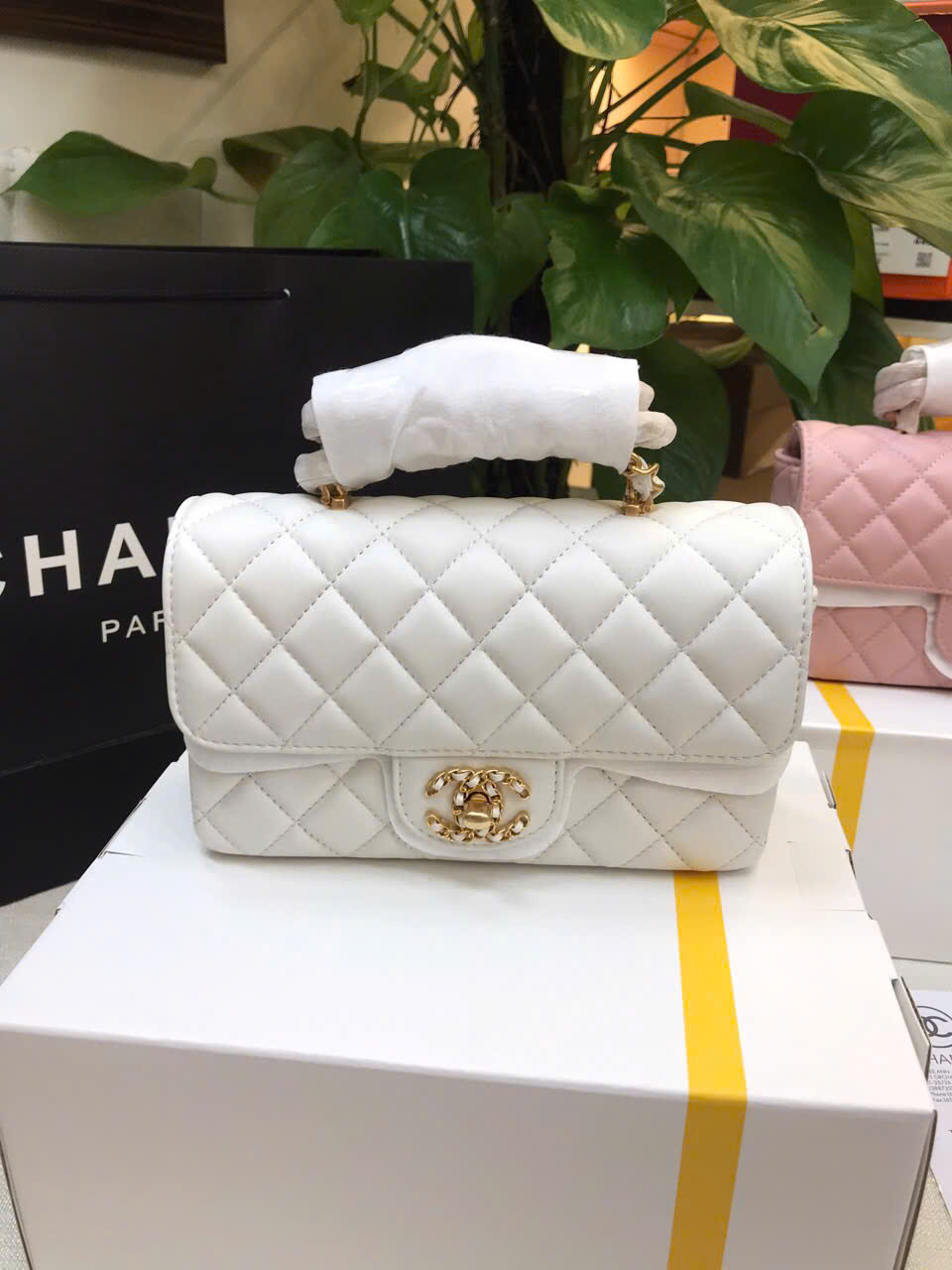 Túi Quai Xách Chanel Siêu Cấp Màu Trắng