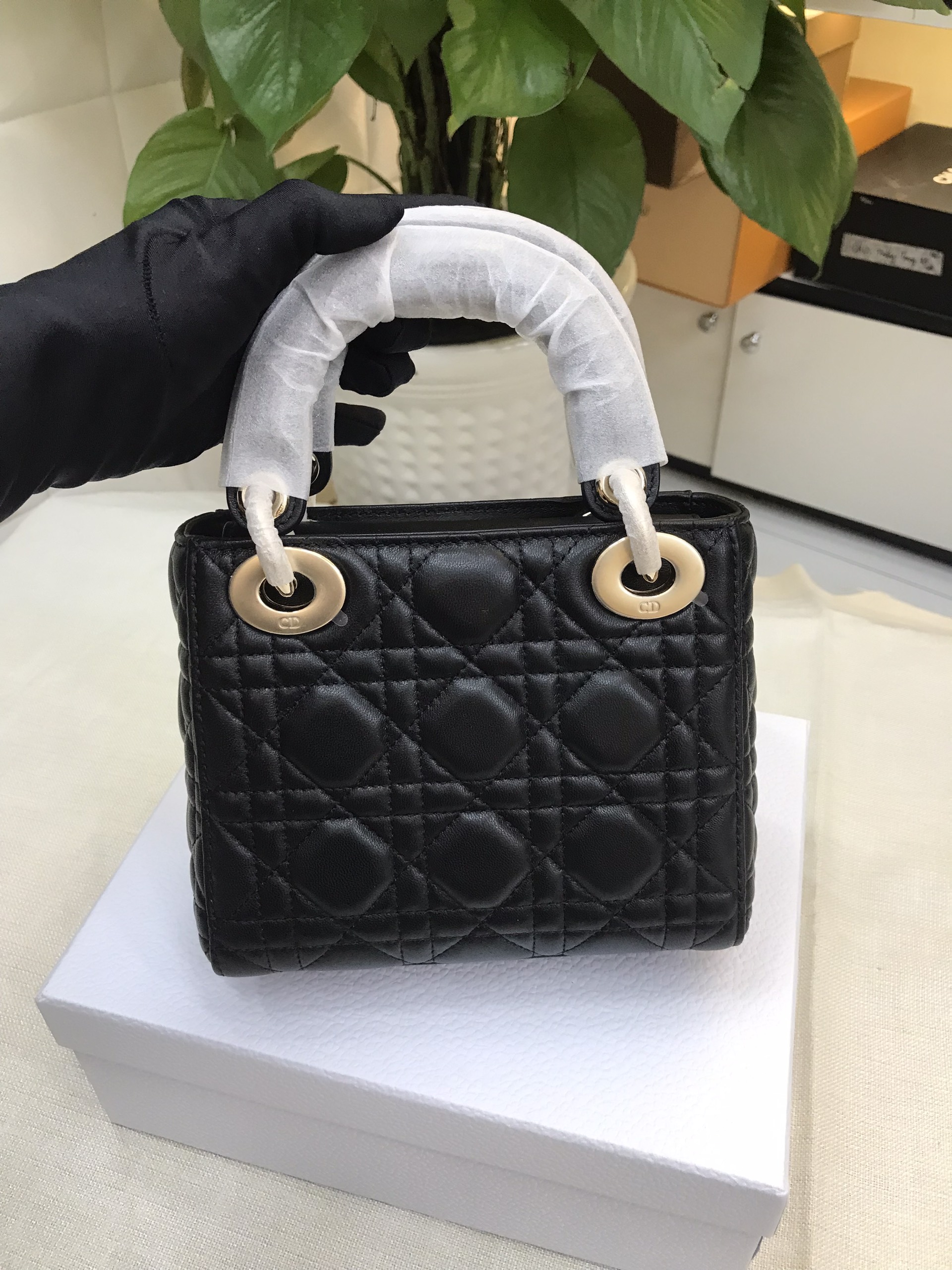 Túi Mini Lady Dior Bag VIP Màu Đen Size 17cm