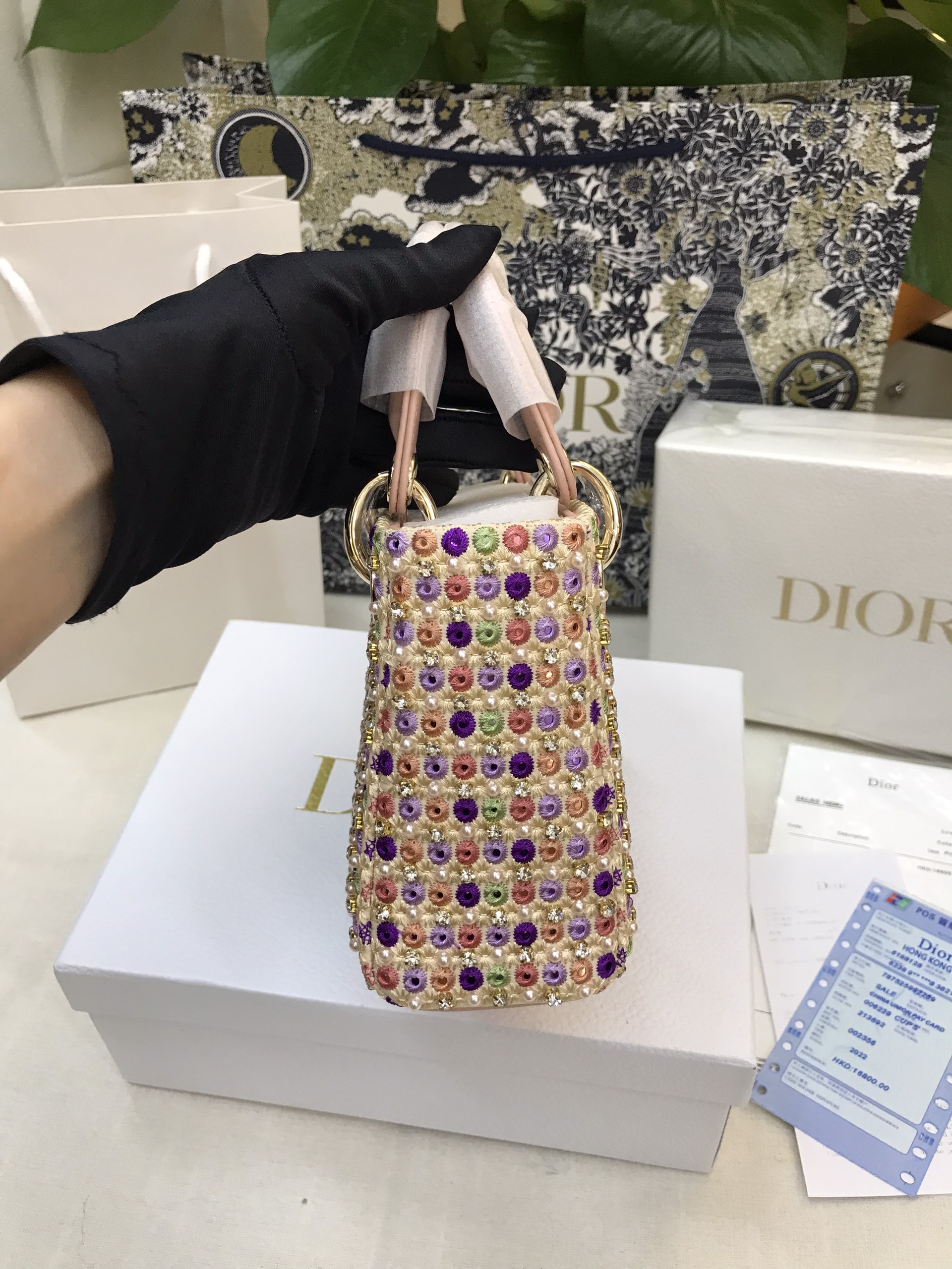 Túi Lady Dior Limited Vip Đính Hạt Cườm