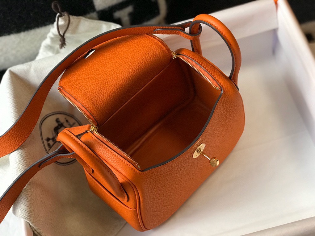 Túi Xách Hermes Mini Bags Vip Màu Cam Size 19cm