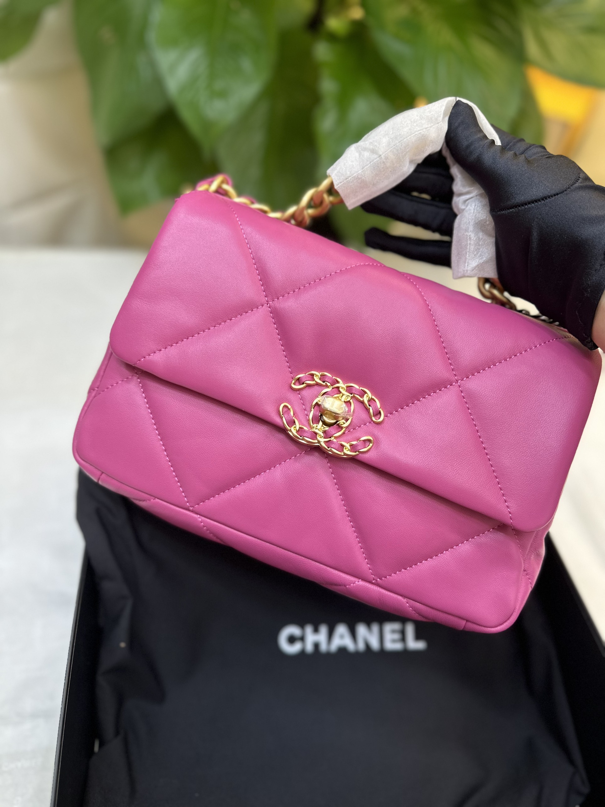 Túi Chanel 19 Flap Siêu Cấp Màu Hồng Size 26cm