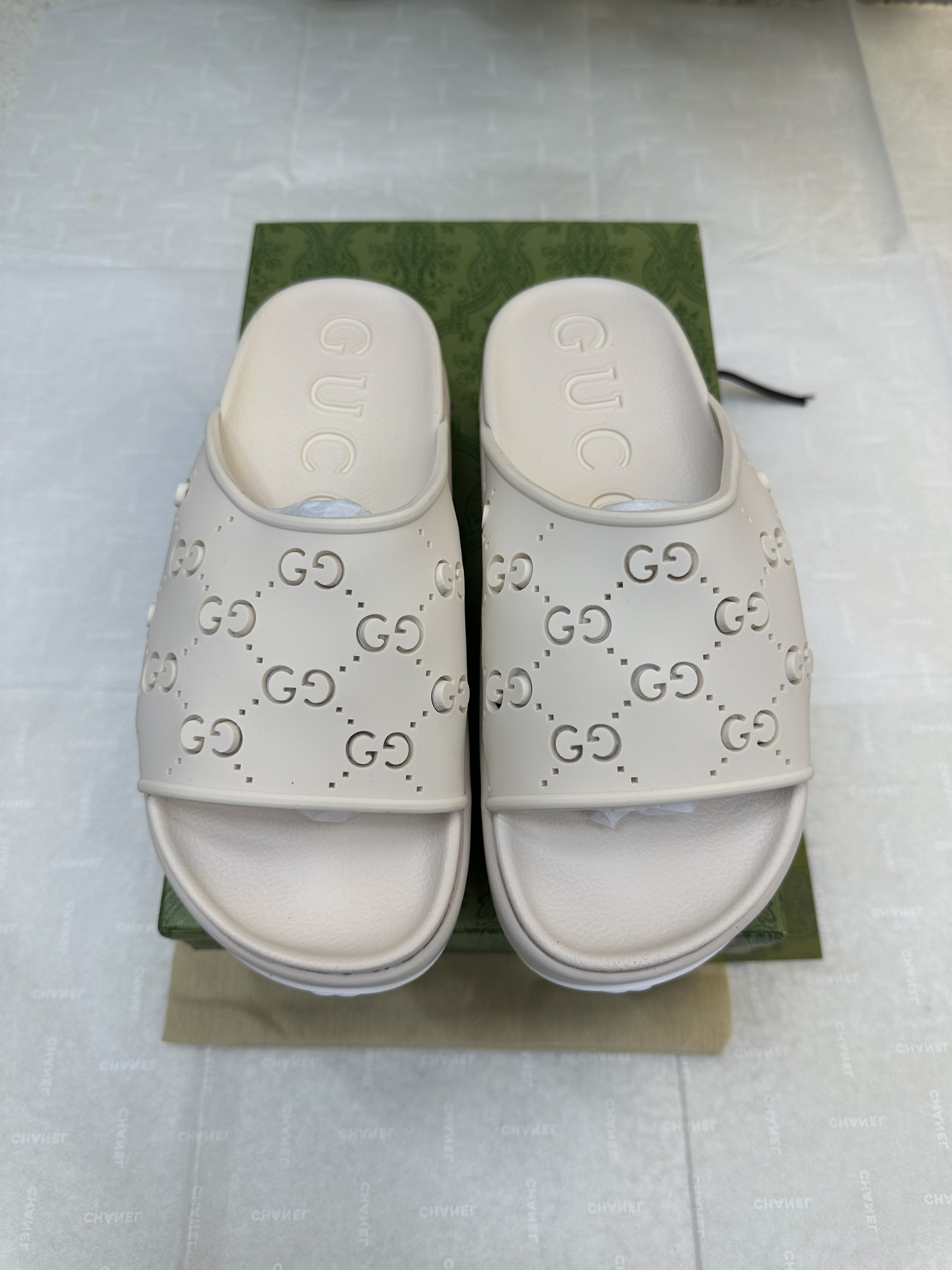 Giày Gucci GG Sandal Siêu Cấp Màu Trắng Size 35