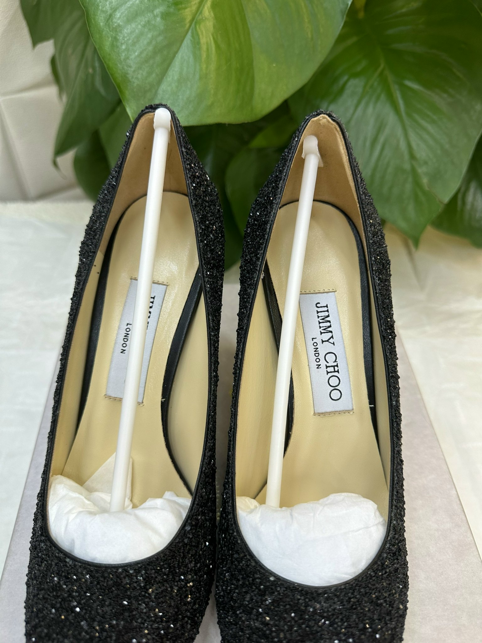 Giày Cao Gót Jimmy Choo Siêu Cấp Màu Đen Heels 8cm Size 38