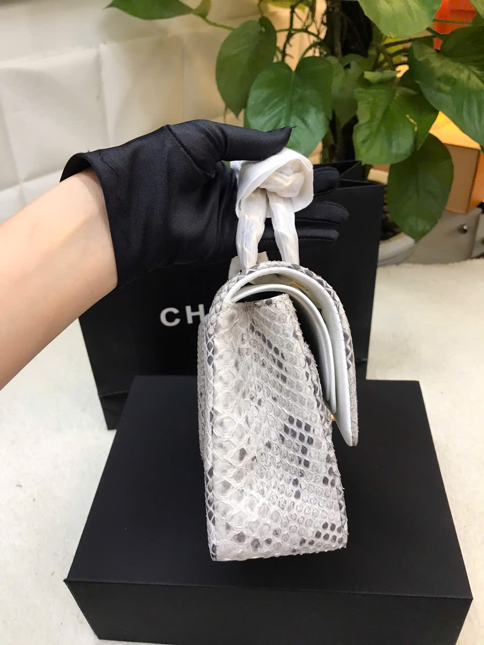 Túi Chanel Classic Vip Da Rắn Size 25cm