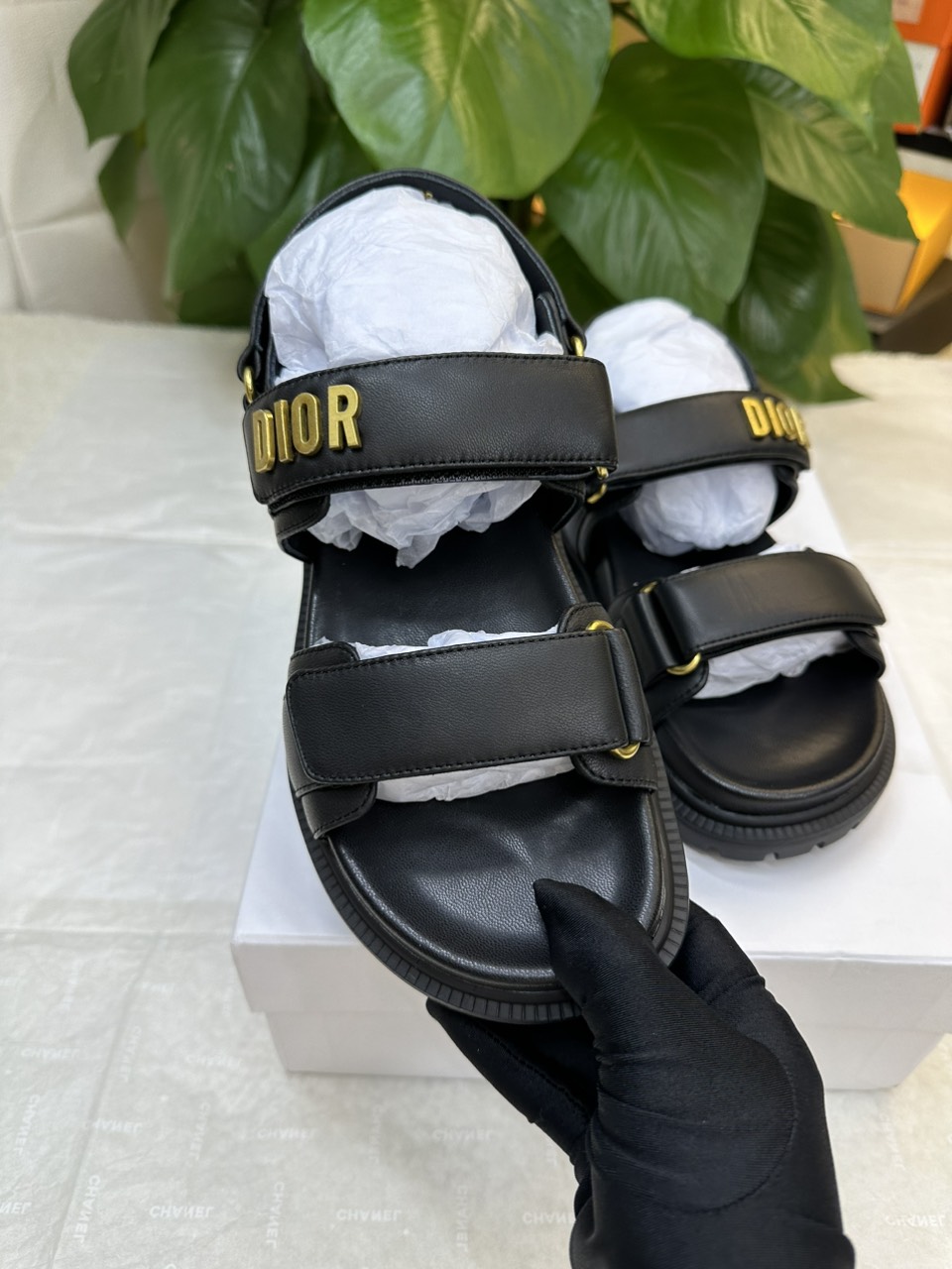 Giày Dior Dioract Sandal Black Lambskin Siêu Cấp Size 36