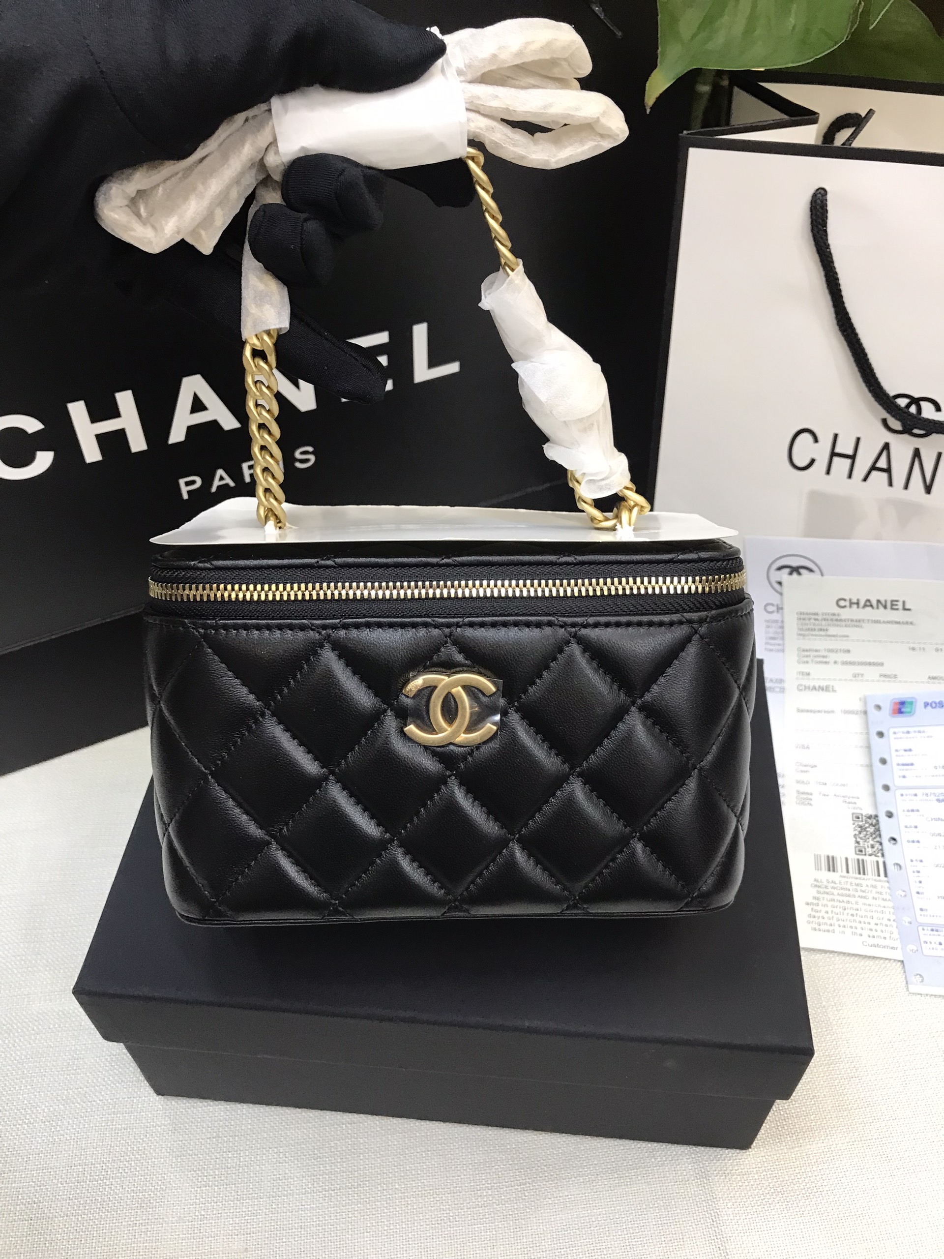 Túi Chanel Vanity Siêu Cấp Màu Đen Size 17cm