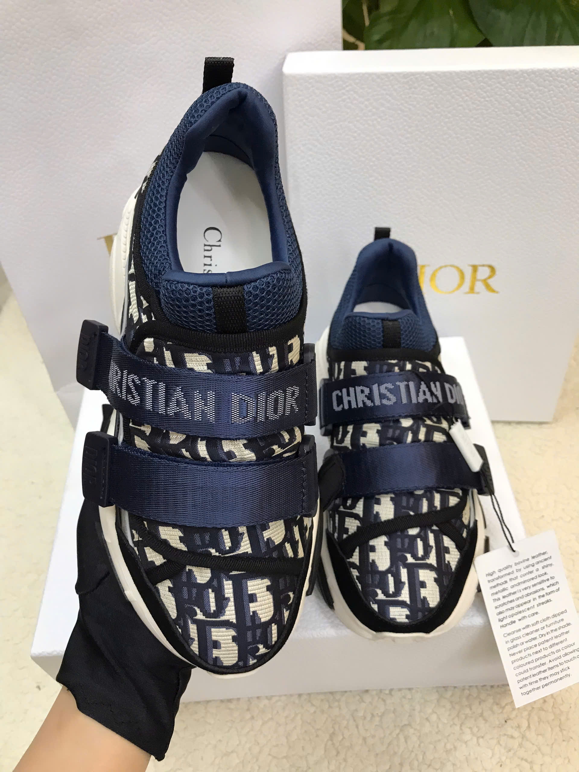 Giày Dior D-Wander Sneaker Deep Blue Siêu Cấp Màu Xanh Size 35