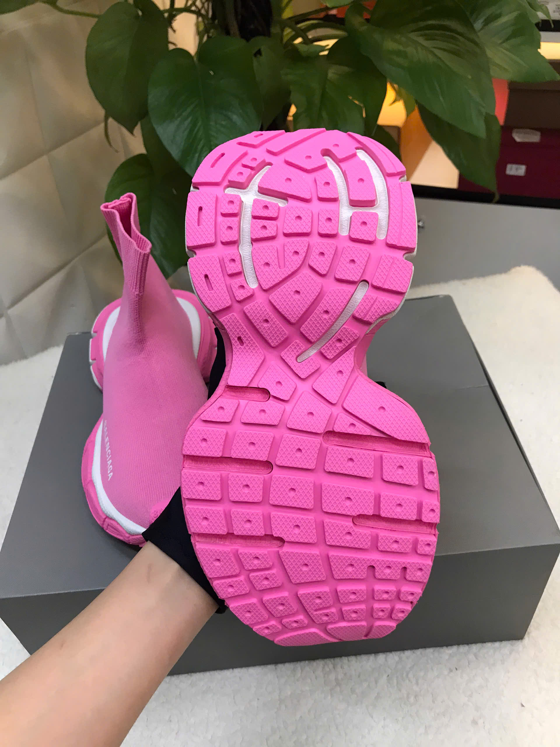 Giày Balenciaga Speed Trainer Pink Siêu Cấp Màu Hồng Size 37