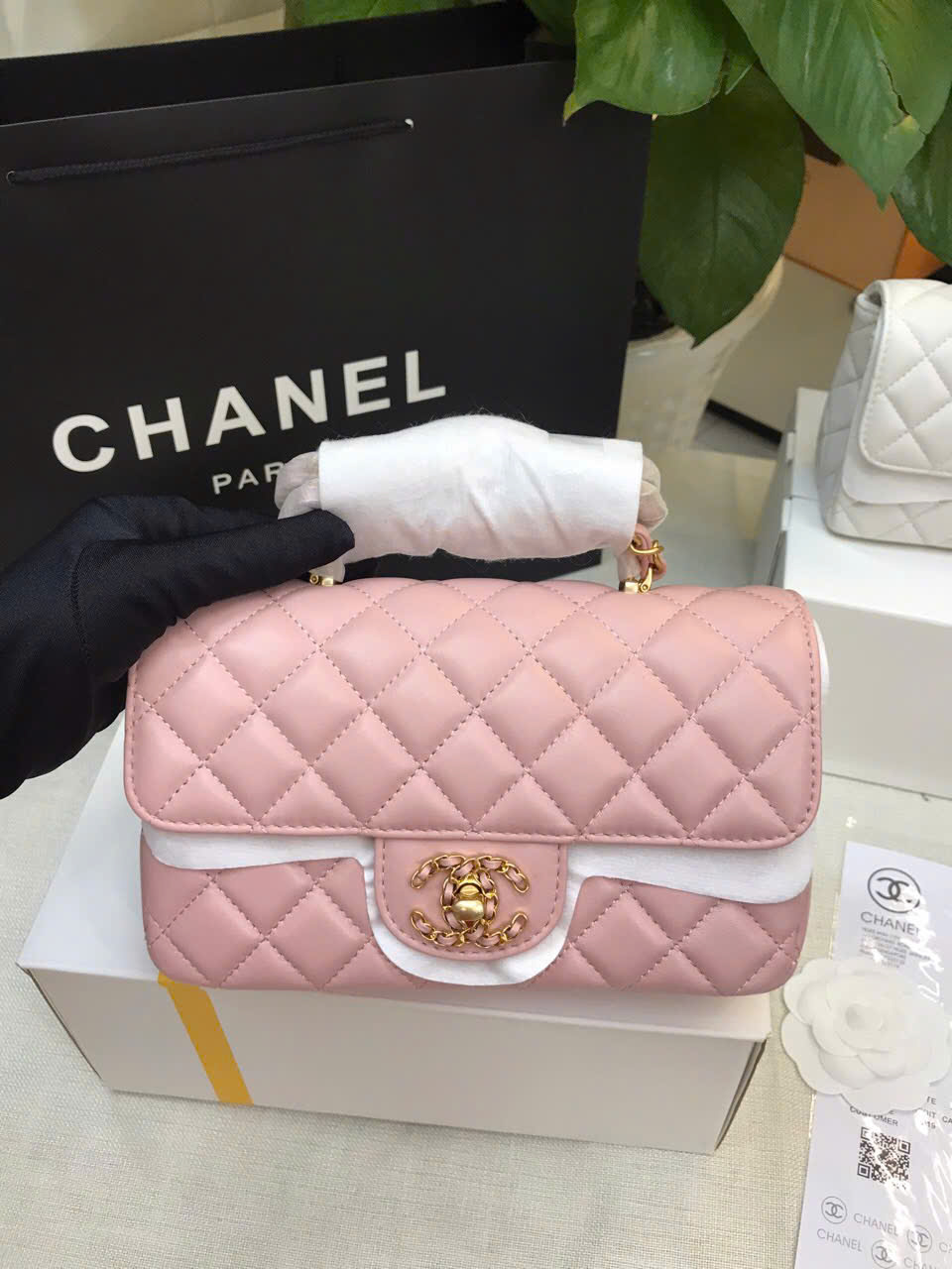 Túi Quai Xách Chanel Siêu Cấp Màu Hồng