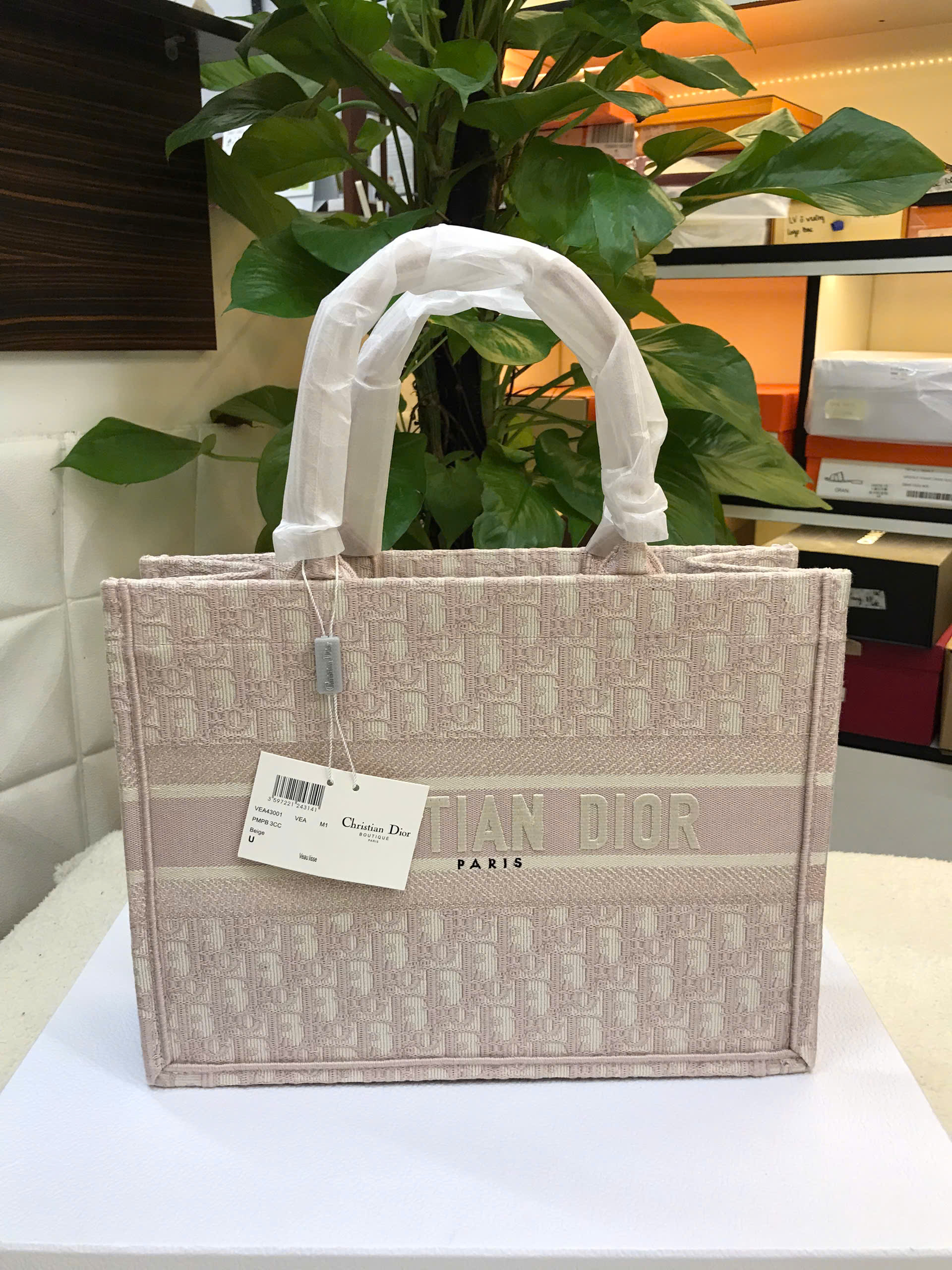 Túi Medium Dior Book Tote Pink Dior Oblique Jacquard Siêu Cấp Size 36cm