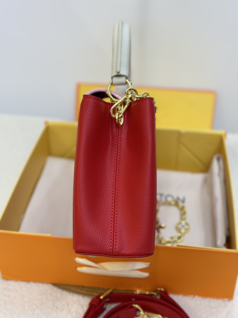 Túi Xách LV Capucines Super Đỏ Size 27cm Full Box
