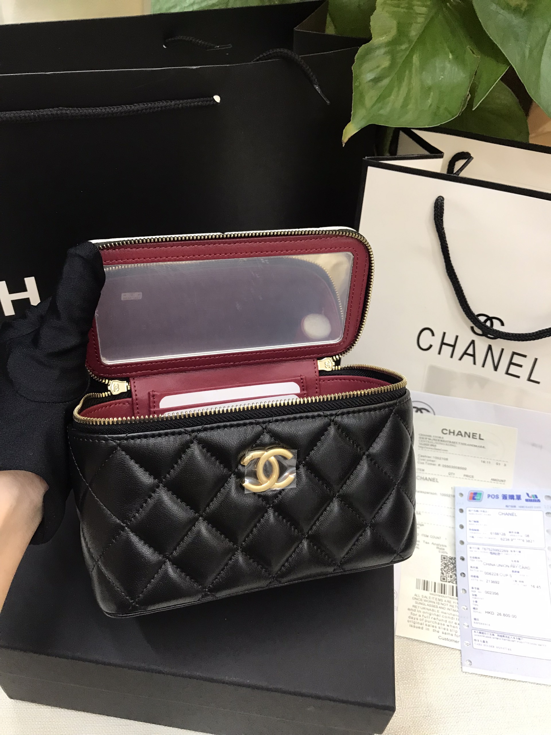 Túi Chanel Vanity Siêu Cấp Màu Đen Size 17cm