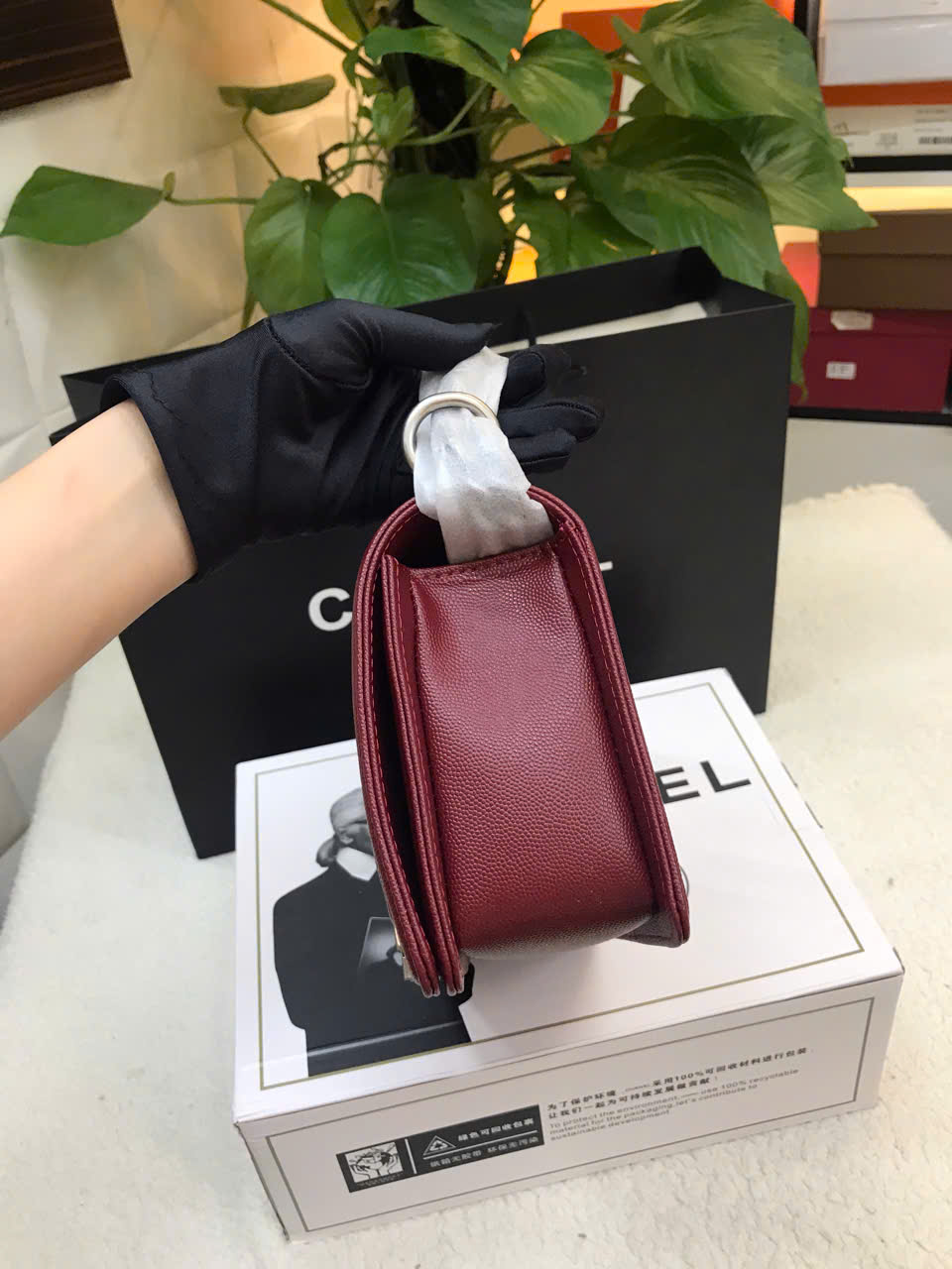 Túi Chanel Boy Red Super Màu Đỏ Size 25cm A67086