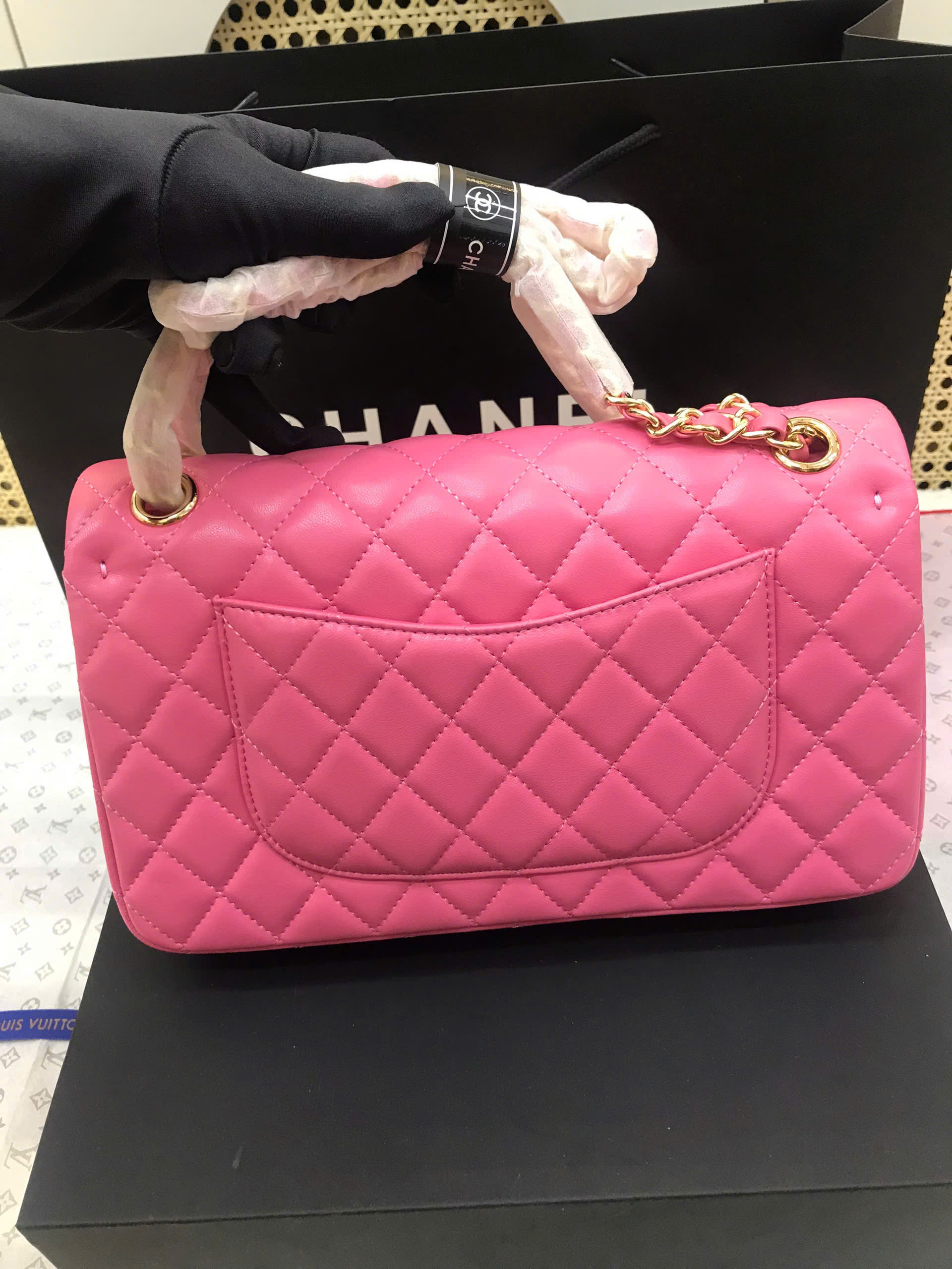 Túi Chanel Classic Flap Super Màu Hồng Size 25.5cm