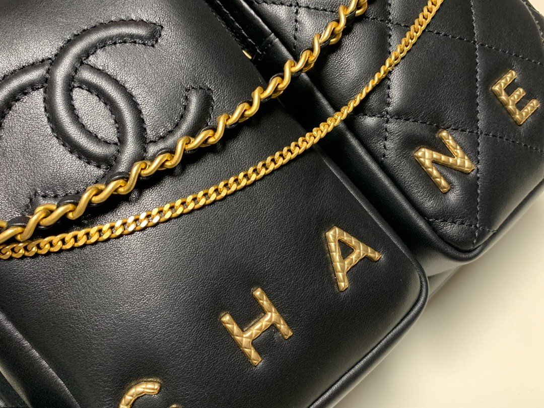 Túi Xách Chanel CAMERA CASE Siêu Cấp  Đen Size 26cm As2924