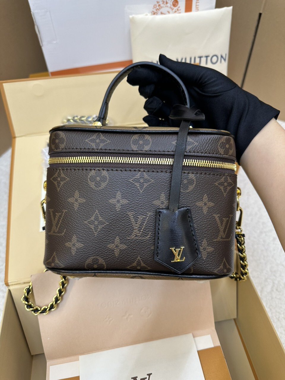 Túi Xách LV Vanity PM Super Màu Nâu Size 19cm M45165