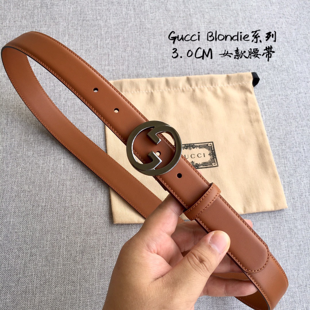Thắt Lưng Gucci Da Trơn Logo size 3.8cm