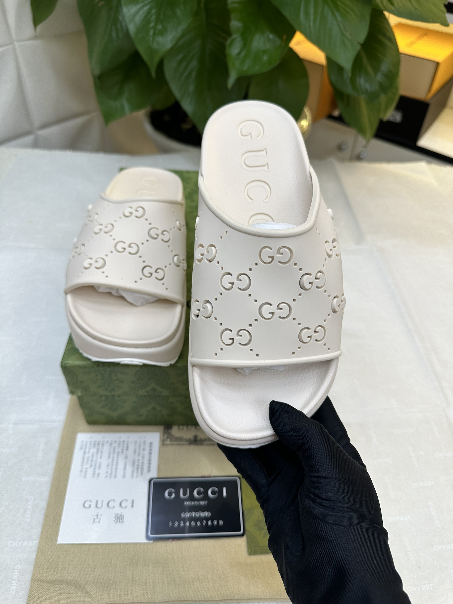 Giày Gucci GG Sandal Siêu Cấp Màu Trắng Size 35