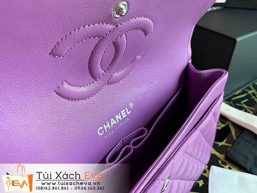 Túi Xách Chanel Classic Flap Bag Siêu Cấp Màu Tím Đẹp.