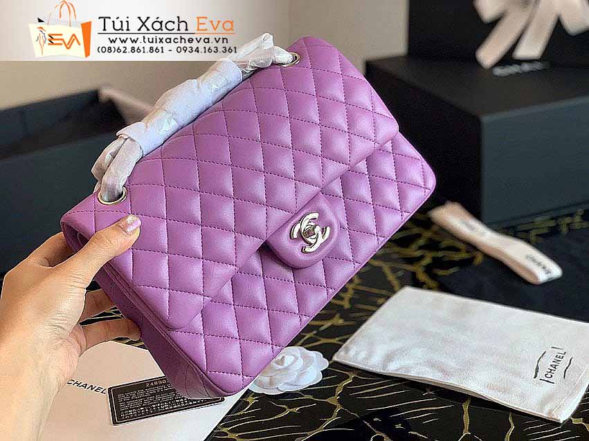 Túi Xách Chanel Classic Flap Bag Siêu Cấp Màu Tím Đẹp.