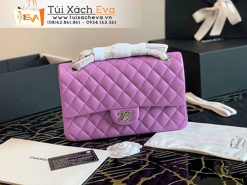 Túi Xách Chanel Classic Flap Bag Siêu Cấp Màu Tím Đẹp.