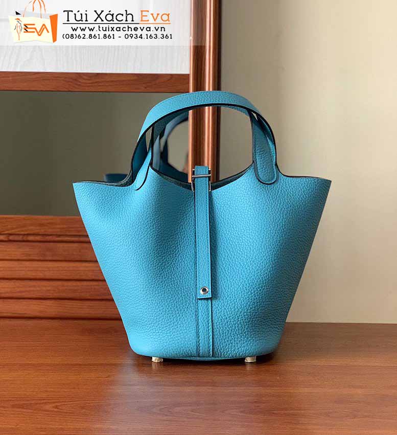 Túi Xách Hermes Picotin Lock Bag Siêu Cấp Màu Xanh Đẹp.