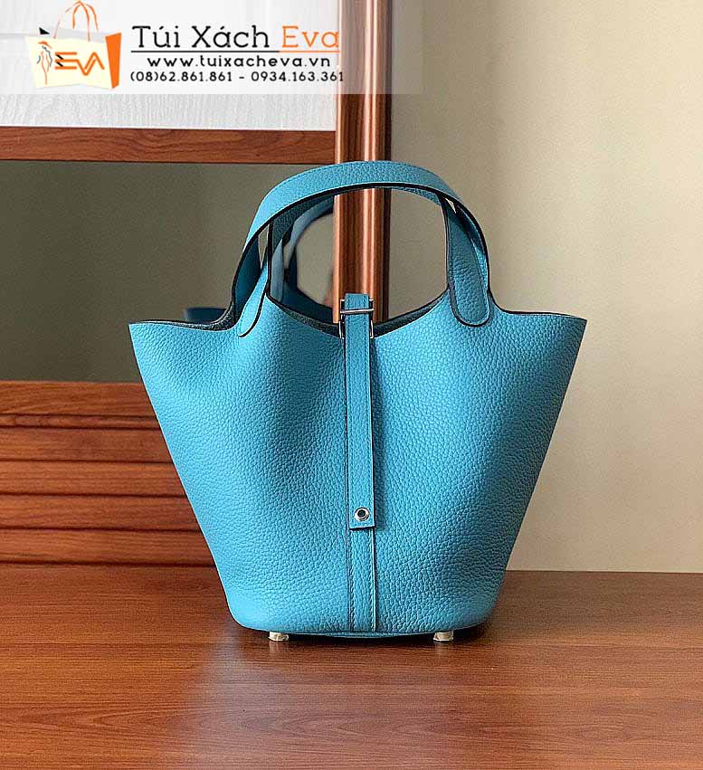 Túi Xách Hermes Picotin Lock Bag Siêu Cấp Màu Xanh Đẹp.