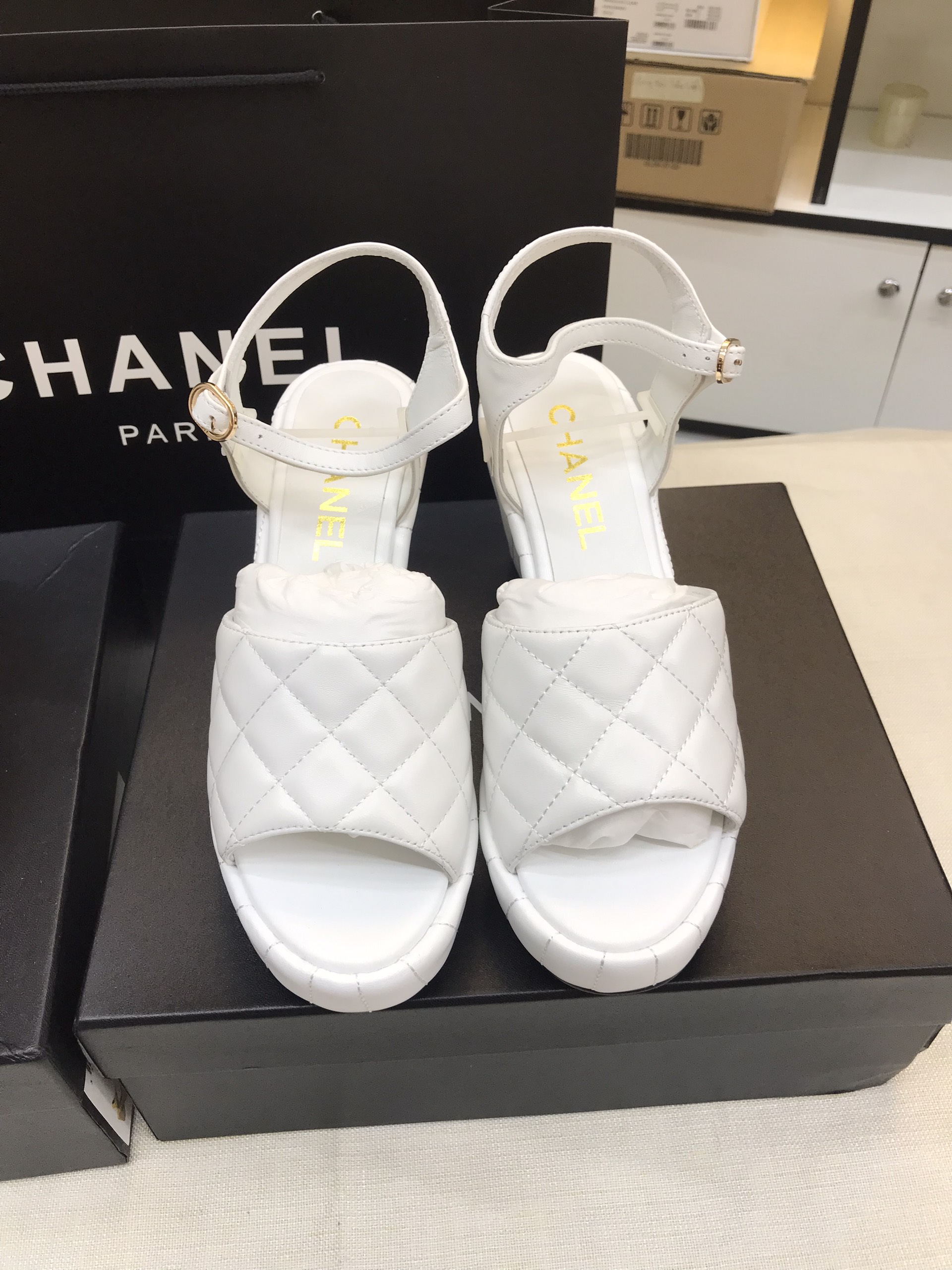 Giày Chanel Sandal Siêu Cấp Màu Nude Size 39