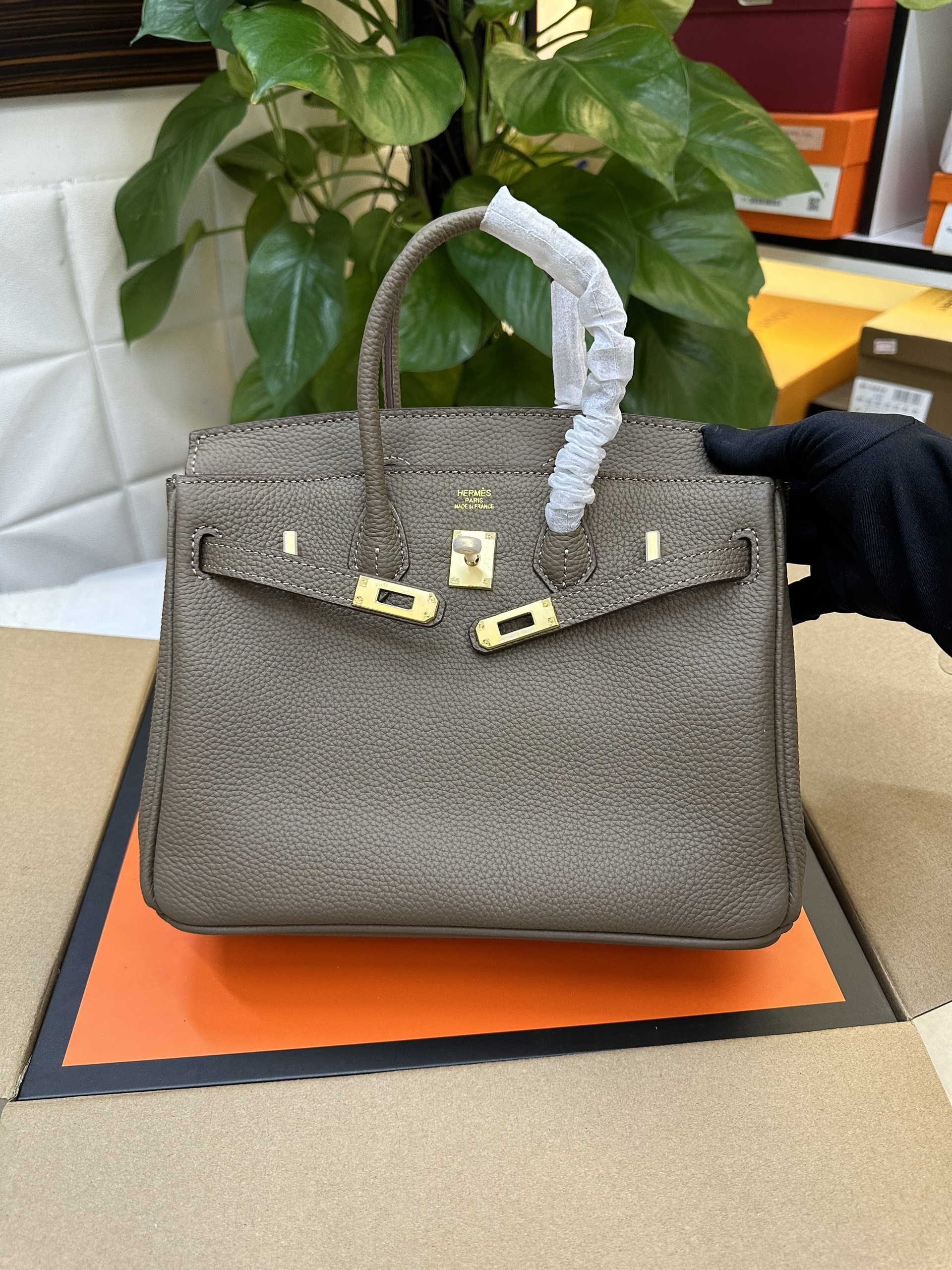 Túi Hermes Birkin Gray Super Màu Xám Size 25cm