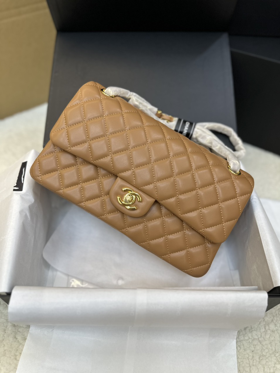 Túi Xách Chanel Classic Flap Màu Nâu Size 25cm