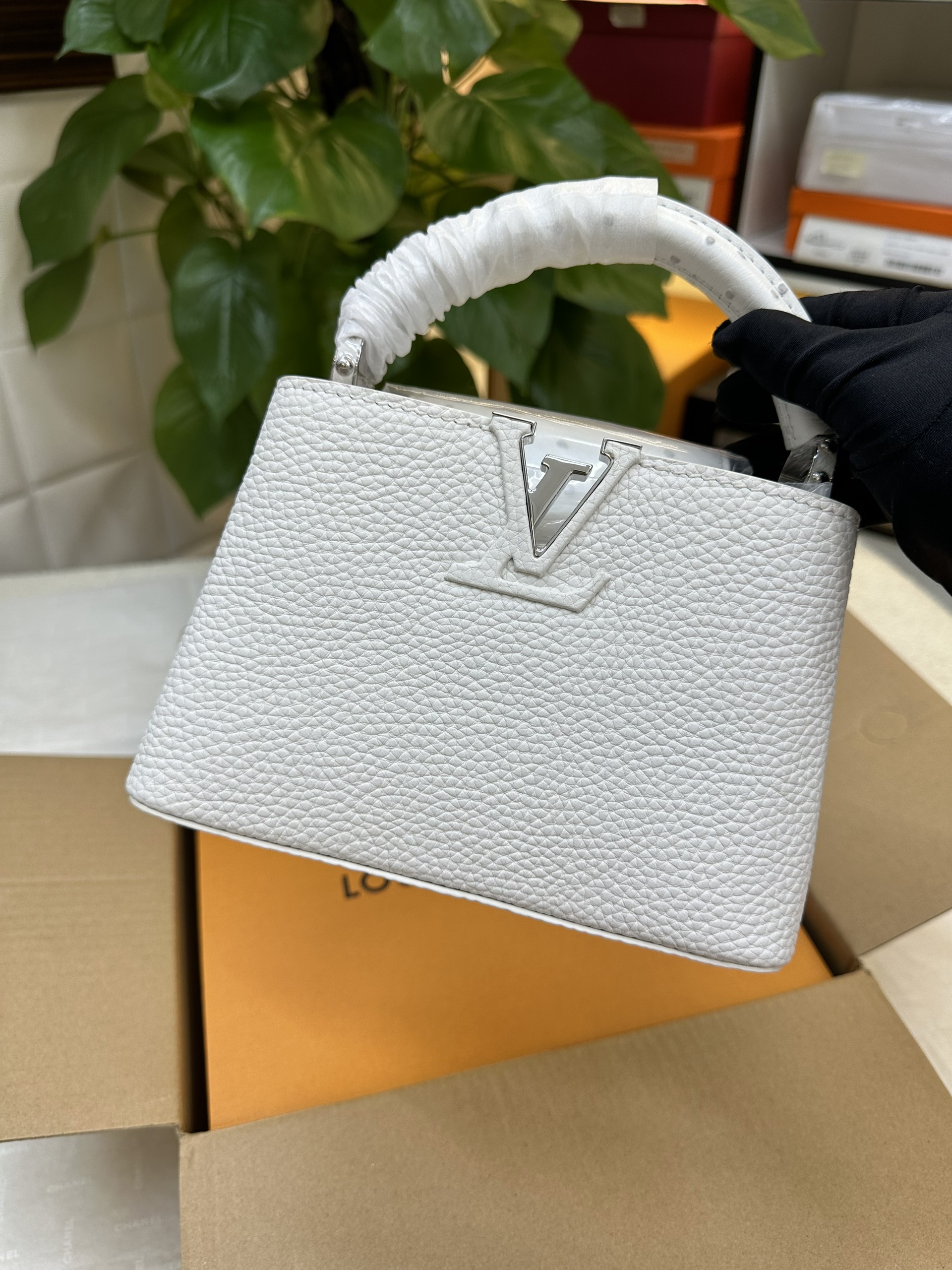 Túi LV Capucines Mini VIP Màu Trắng Size 21cm M23456