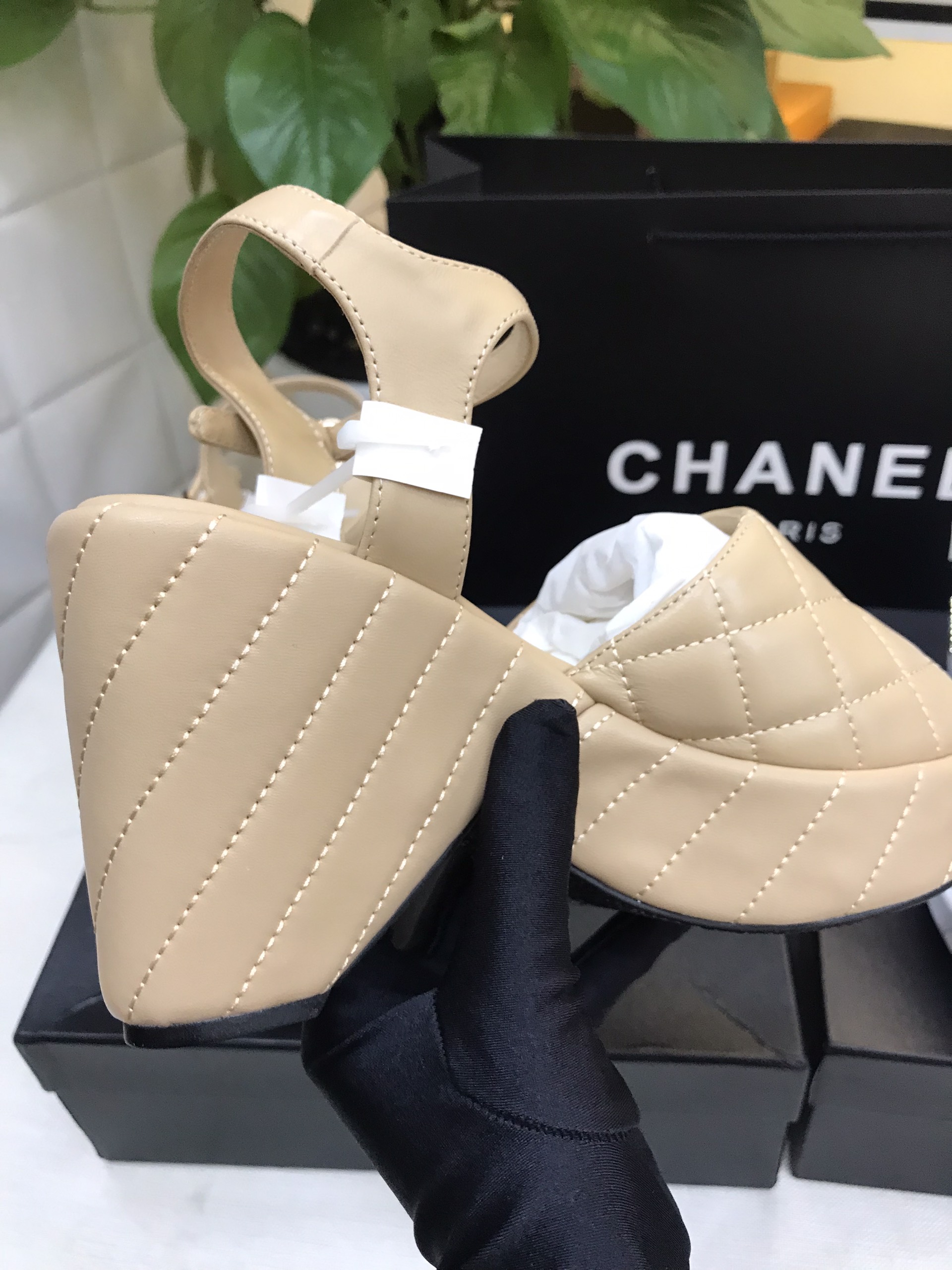 Giày Chanel Sandal Siêu Cấp Màu Nude Size 39