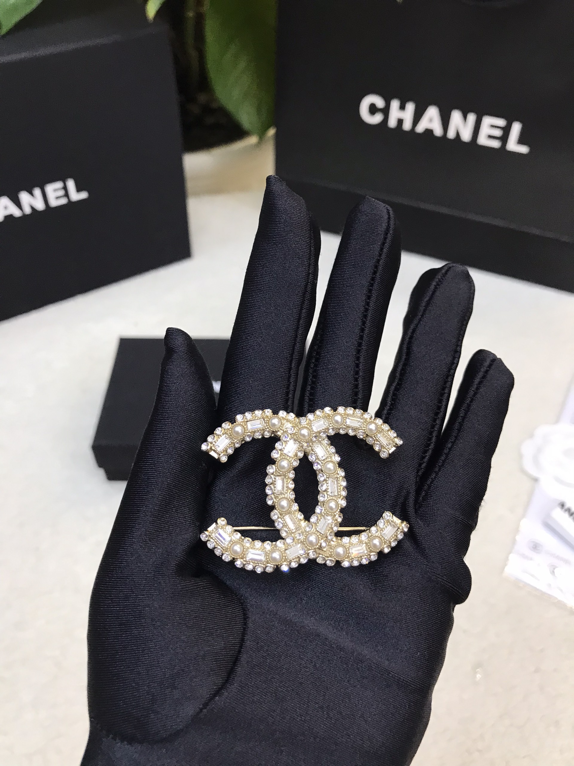 Cài Áo Chanel Ngọc Trai Siêu Cấp