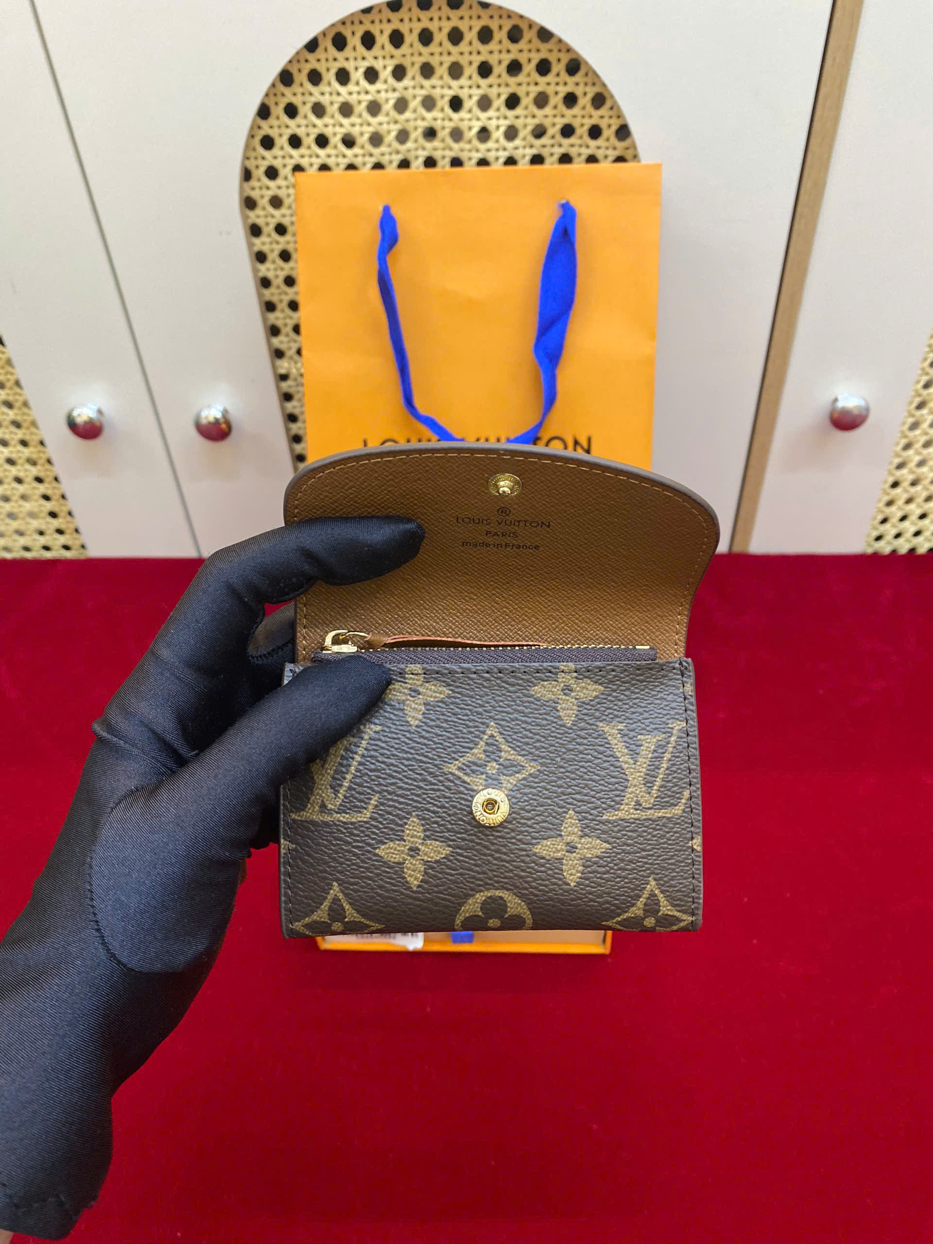 Ví LV Rosalie Coin Super Lót Nâu Size 11cm