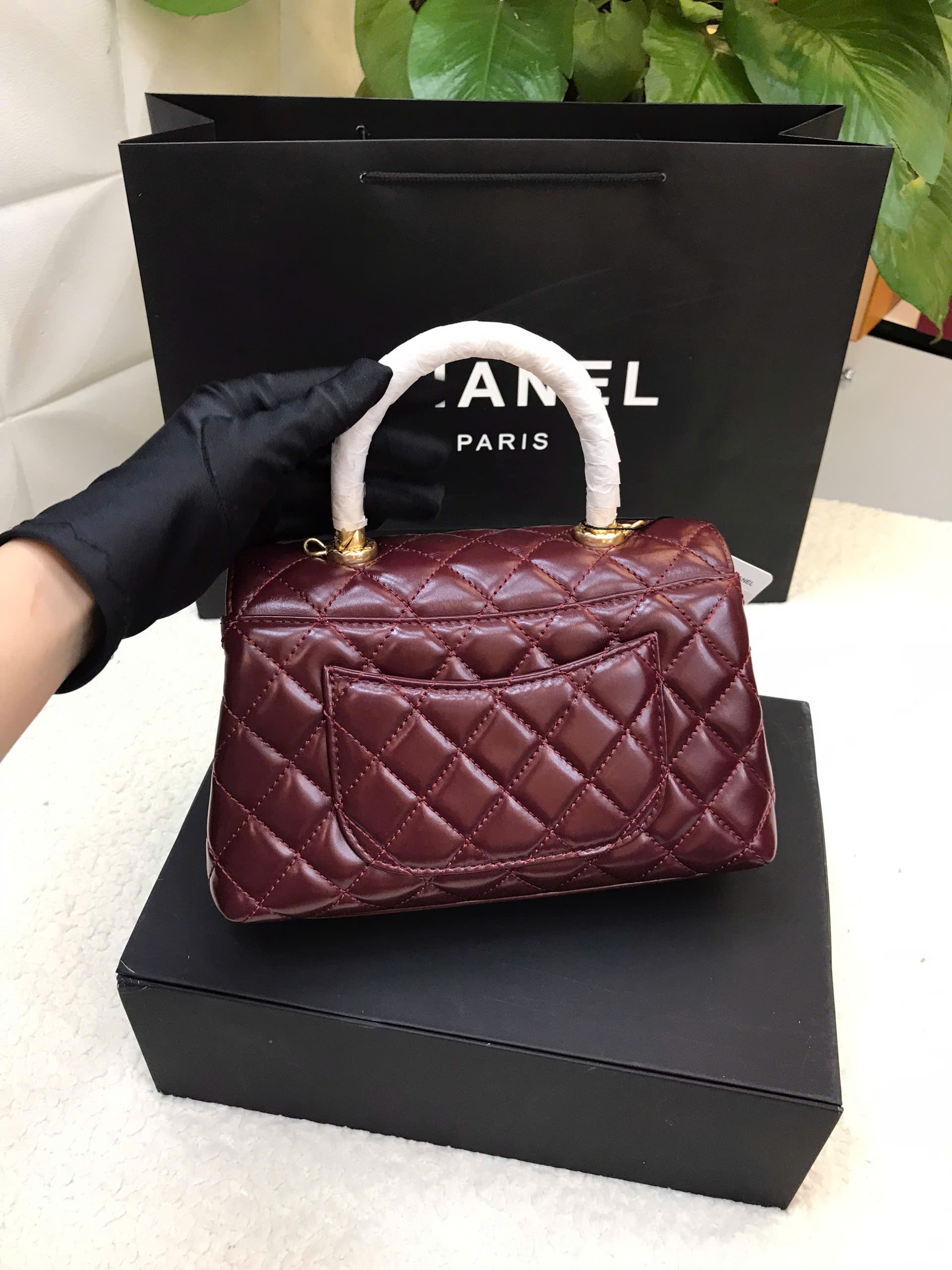 Túi Chanel CoCo Small Red Vip Màu Đen Da Lì Size 29cm