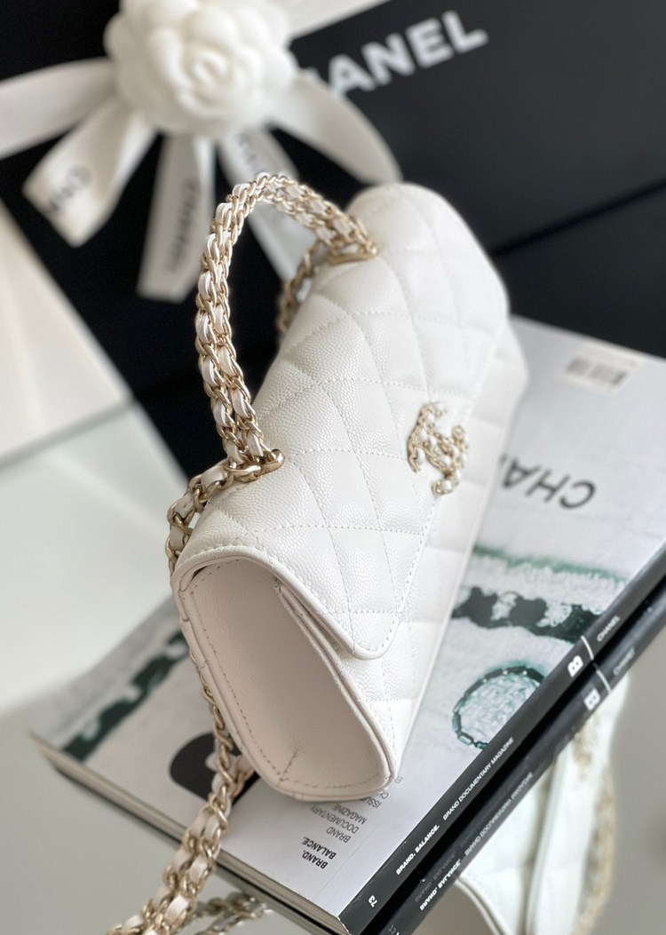 Túi Xách Chanel 23P Kelly Vip Màu Trắng SIze 18cm