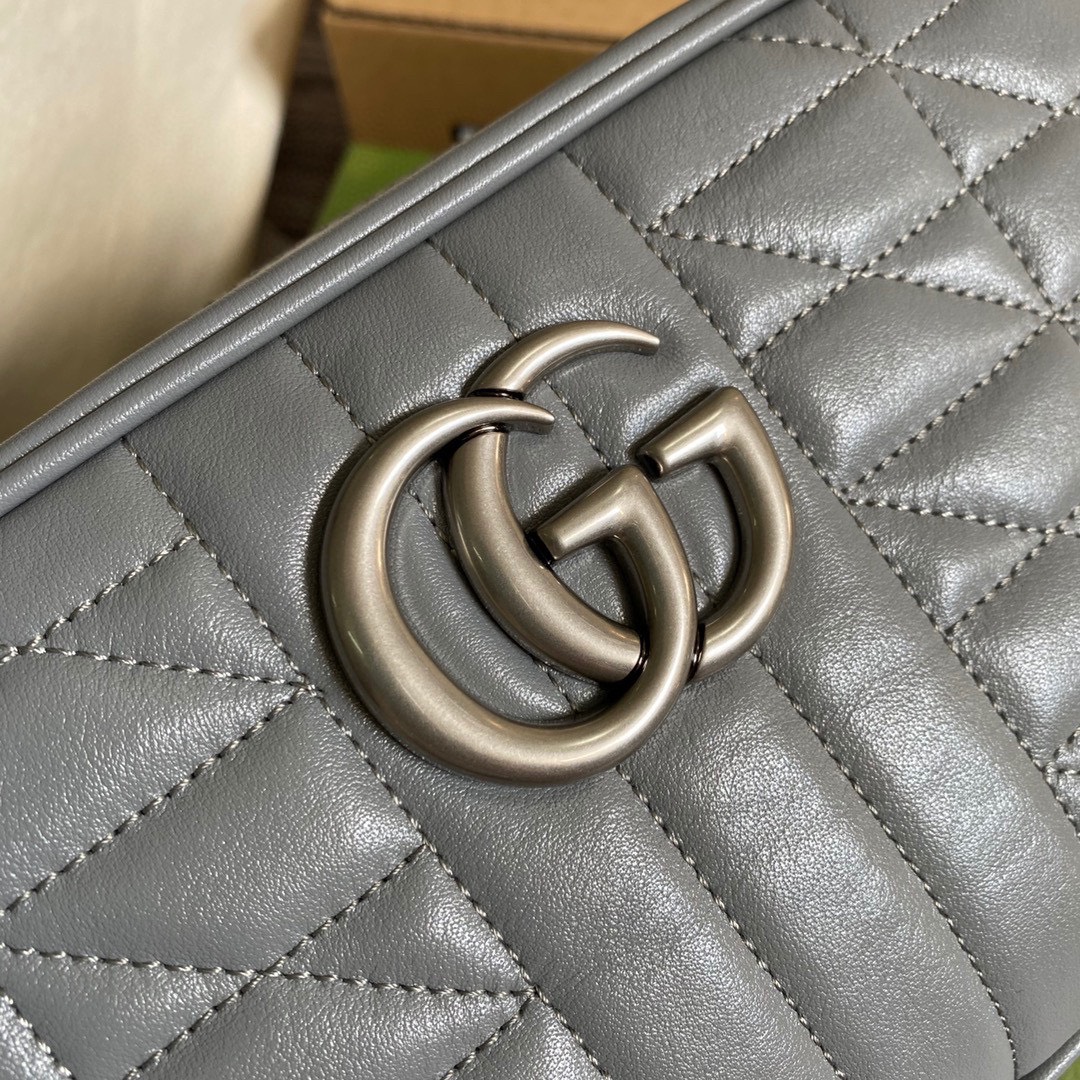 Túi Xách Gucci Marmont Siêu Cấp  Màu Xám Size 24cm 447632