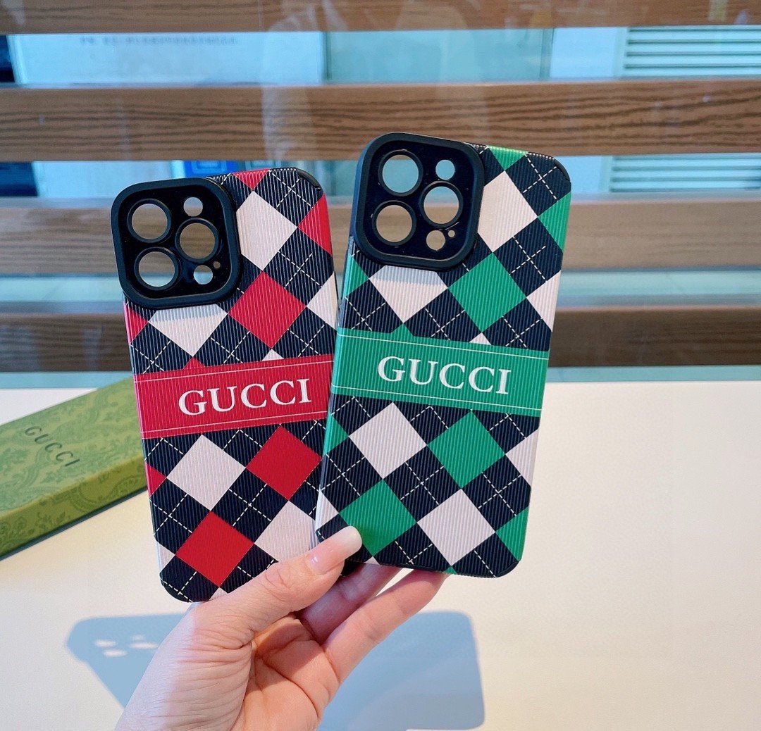 Ốp Lưng Gucci Hạt Dọc Veneer Siêu Cấp Xanh & Đỏ Full Box