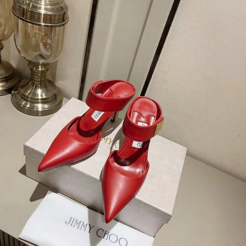 Giày Cao Gót Jimmy Choo Cao 8.5 cm Màu Đỏ Đẹp