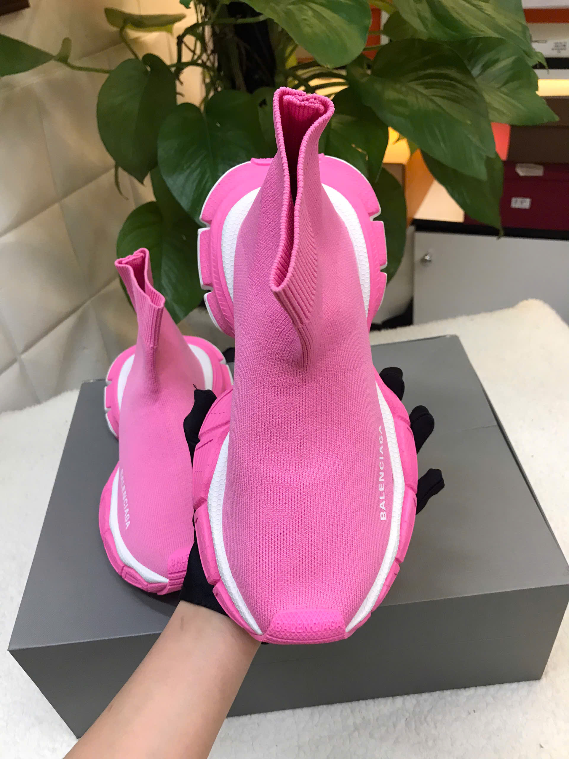 Giày Balenciaga Speed Trainer Pink Siêu Cấp Màu Hồng Size 37