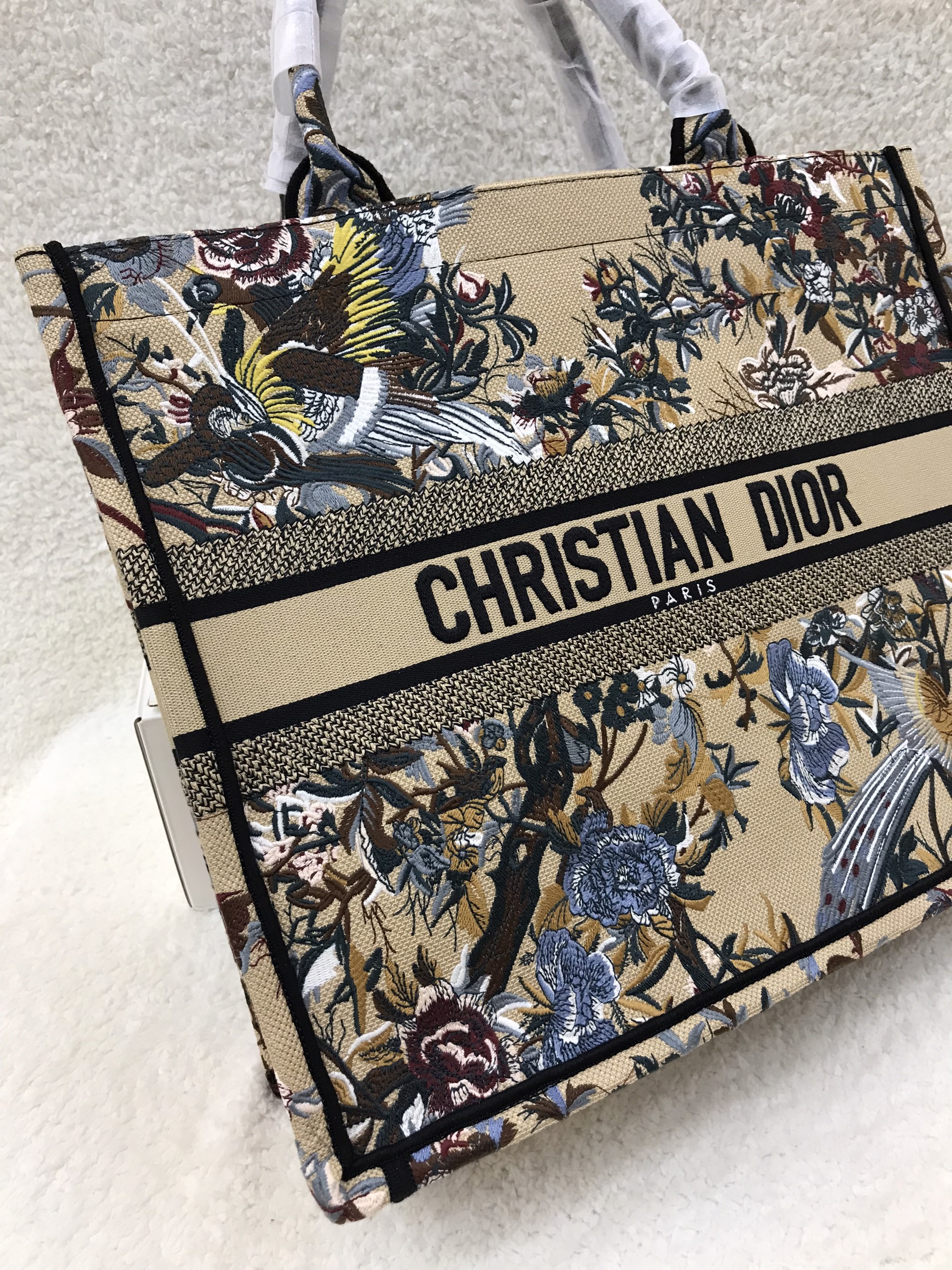 Túi Xách Dior Book Tote Thêu Thổ Cẩm Màu Nâu size 42cm Full Box