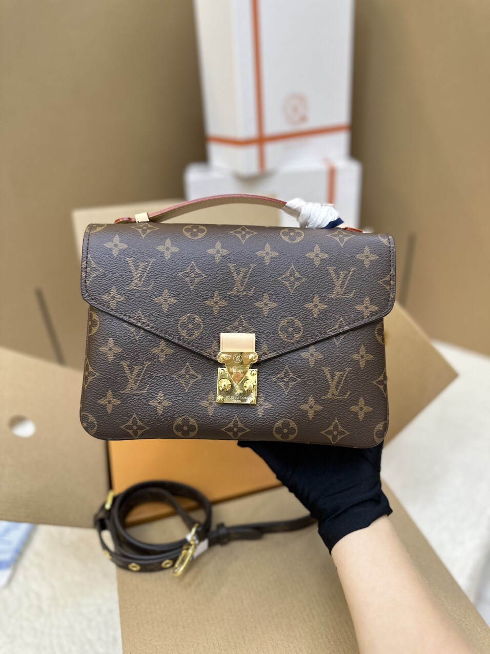 Túi Xách LV Pochette Mettis Super Màu Nâu Size 25cm  M44875