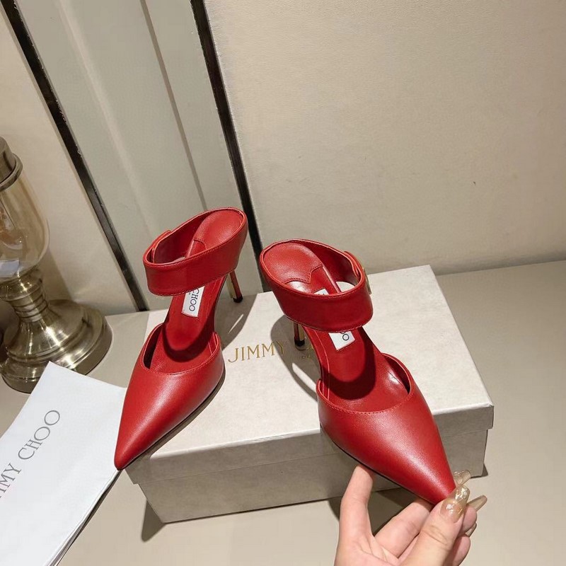 Giày Cao Gót Jimmy Choo Cao 8.5 cm Màu Đỏ Đẹp