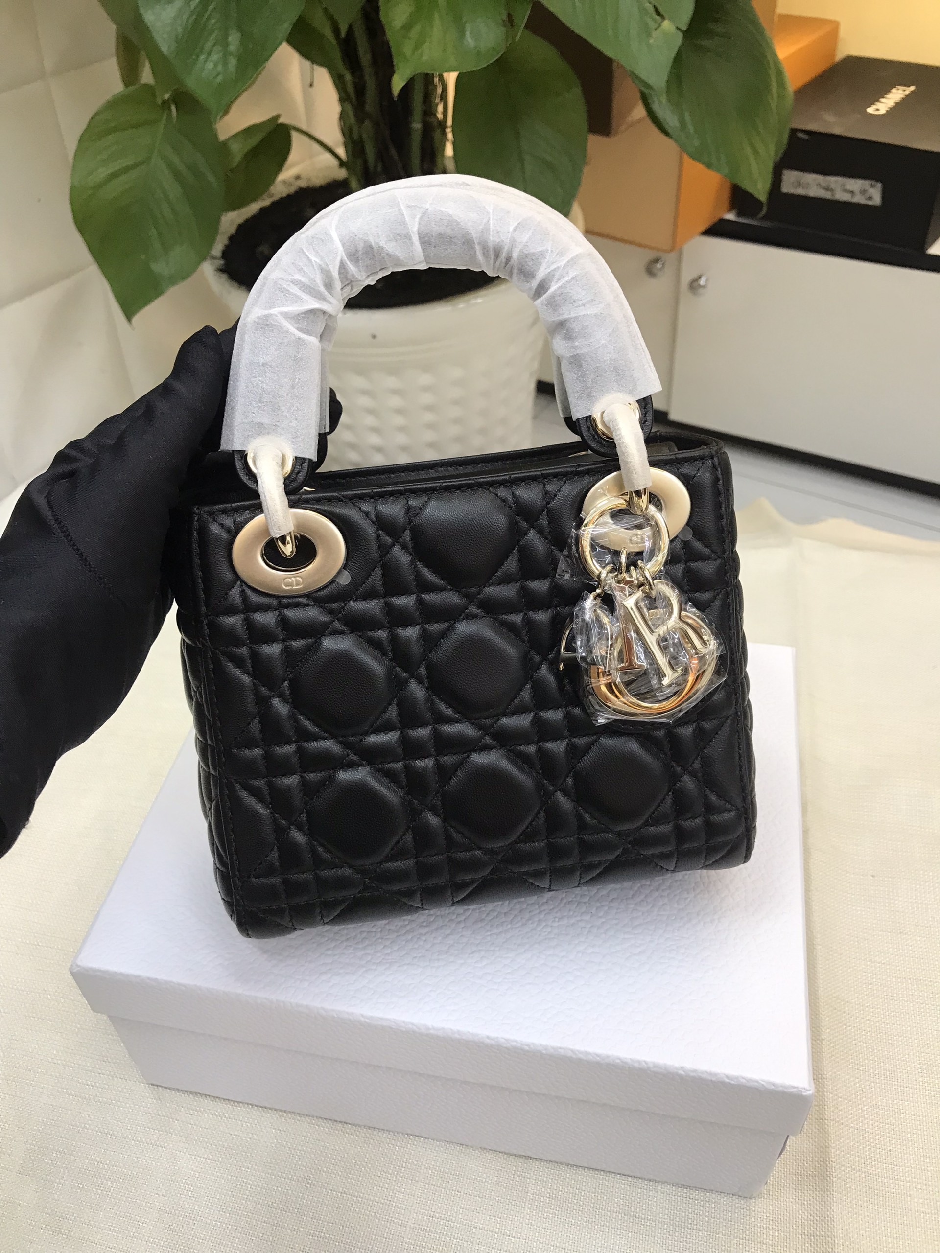 Túi Mini Lady Dior Bag VIP Màu Đen Size 17cm