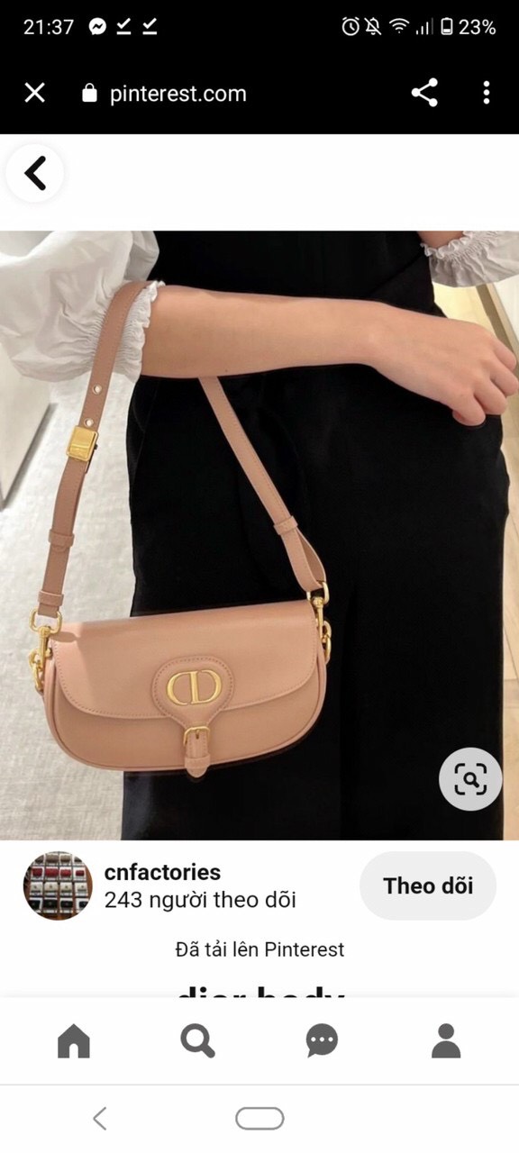 Túi Xách Dior Bobby Siêu Cấp East West In Pink Bag Size 21cm