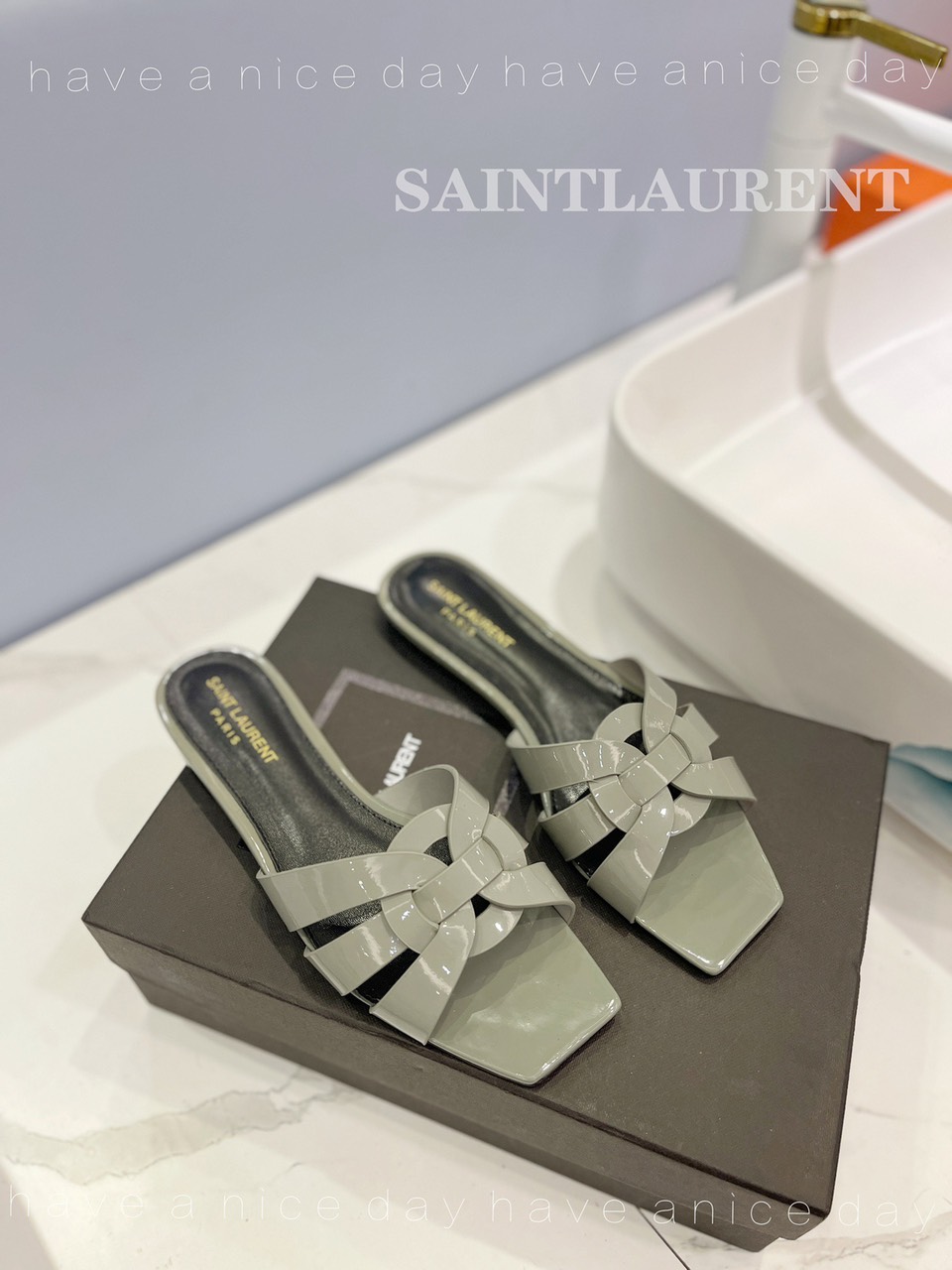 Tổng Hợp Dép YSL Siêu Cấp Saint Laurent Women%&&&%s Tribute 75 Platform High-Heel Sandals